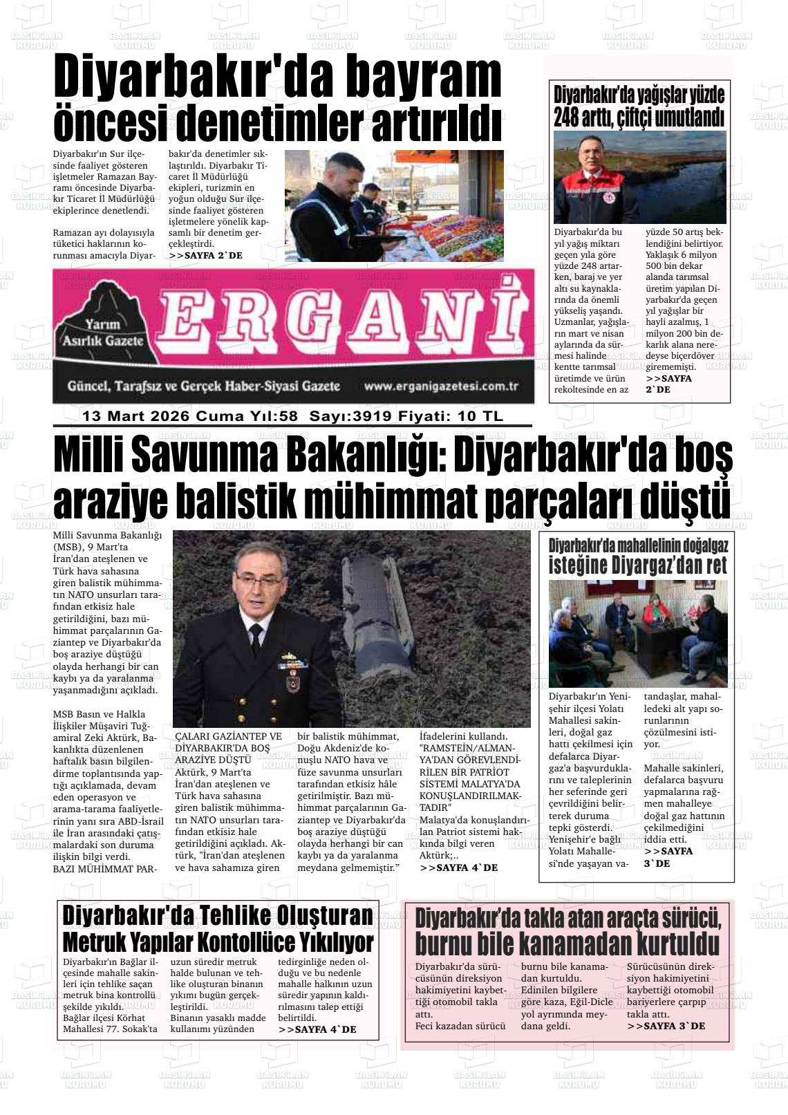 Diyarbakir Ergani 13.03.2026