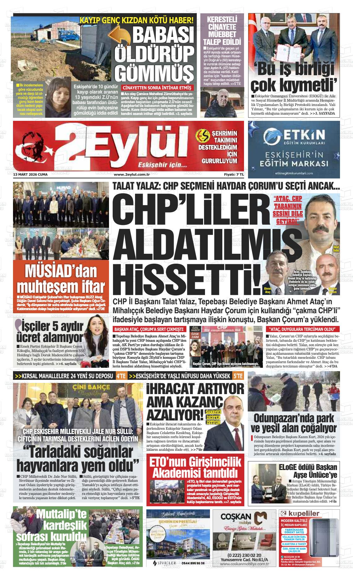 Eskisehir 2 Eylul 13.03.2026
