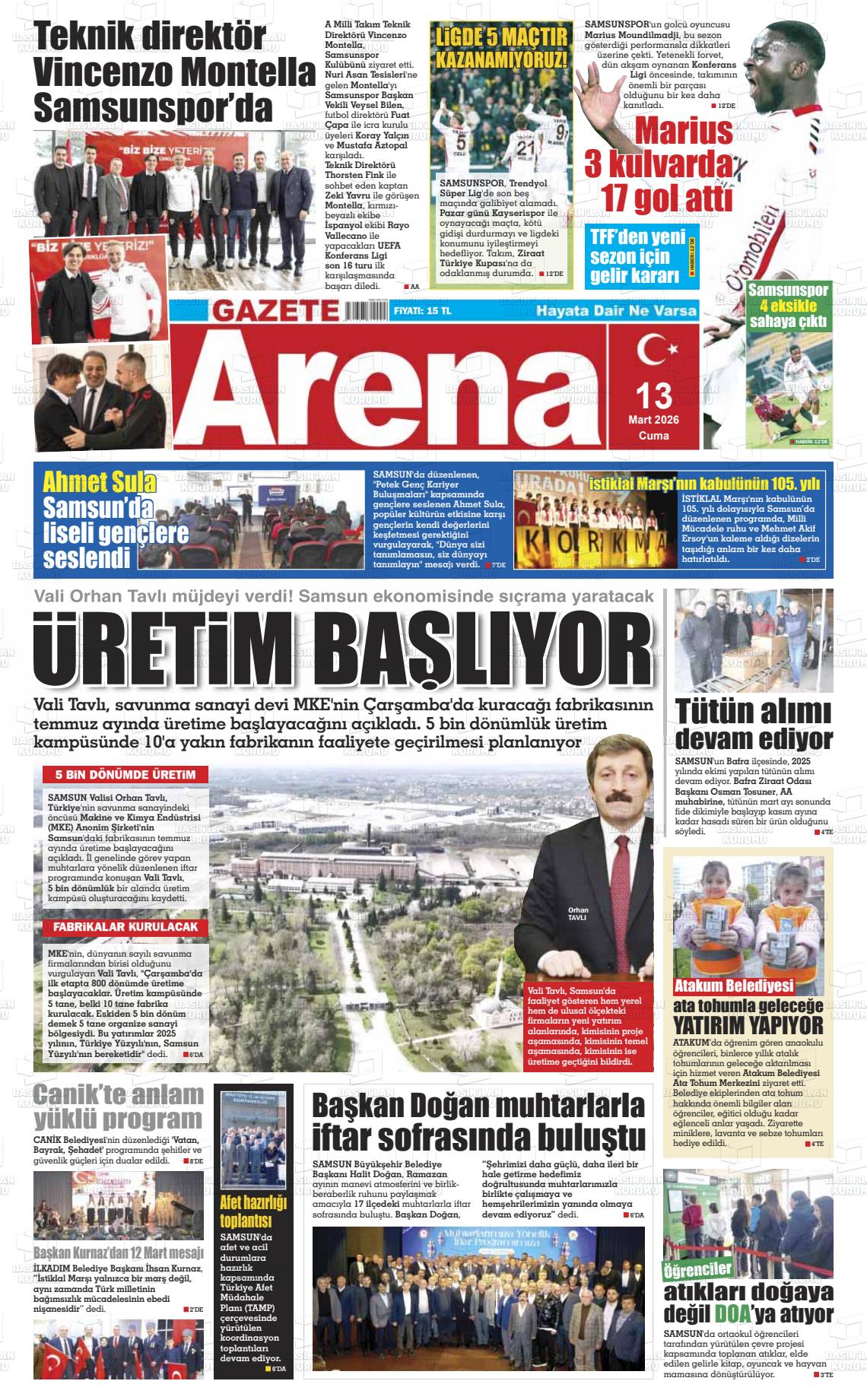 Samsun Gazetearena 13.03.2026