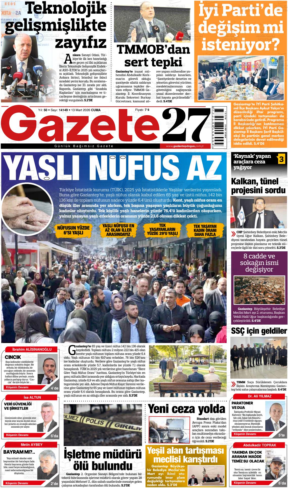 Gaziantep Dogus 13.03.2026