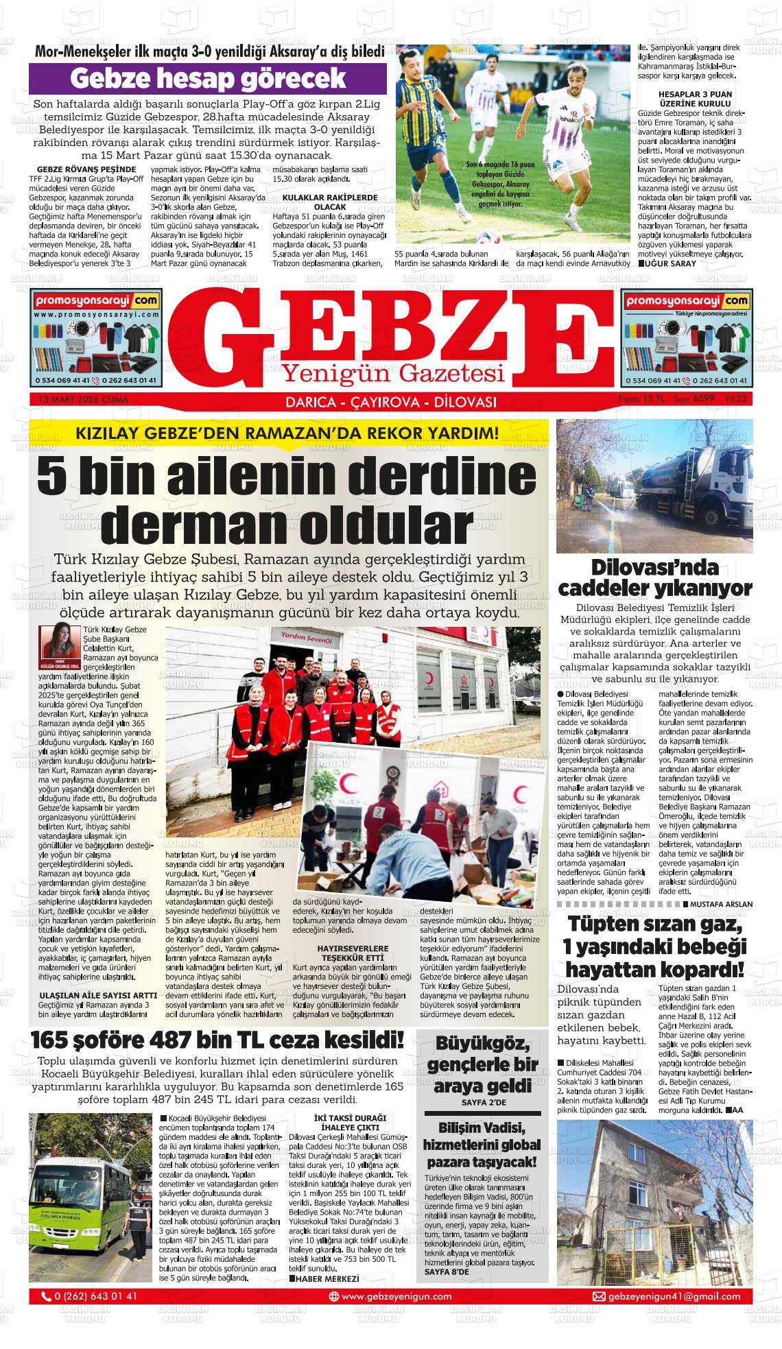 Kocaeli Gebzeyenigun 13.03.2026