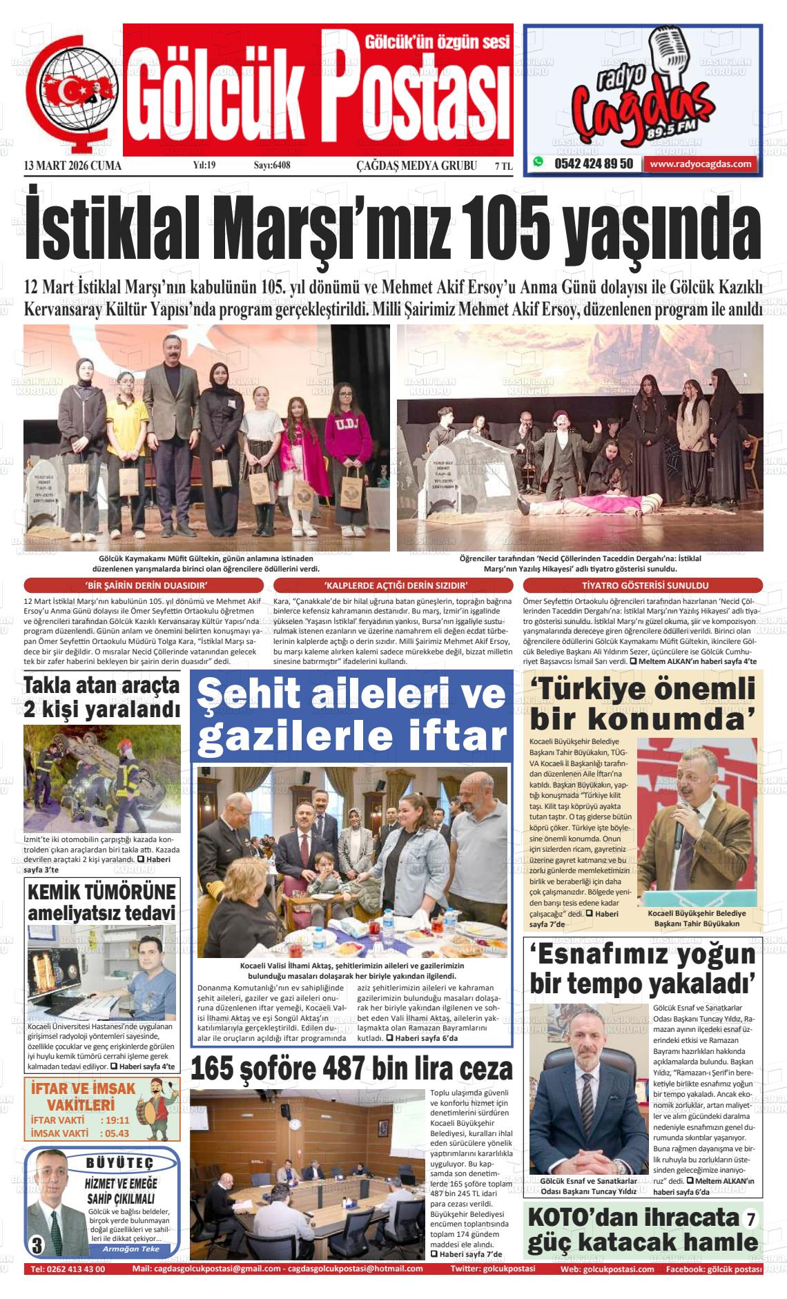 Kocaeli Golcukpostasi 13.03.2026
