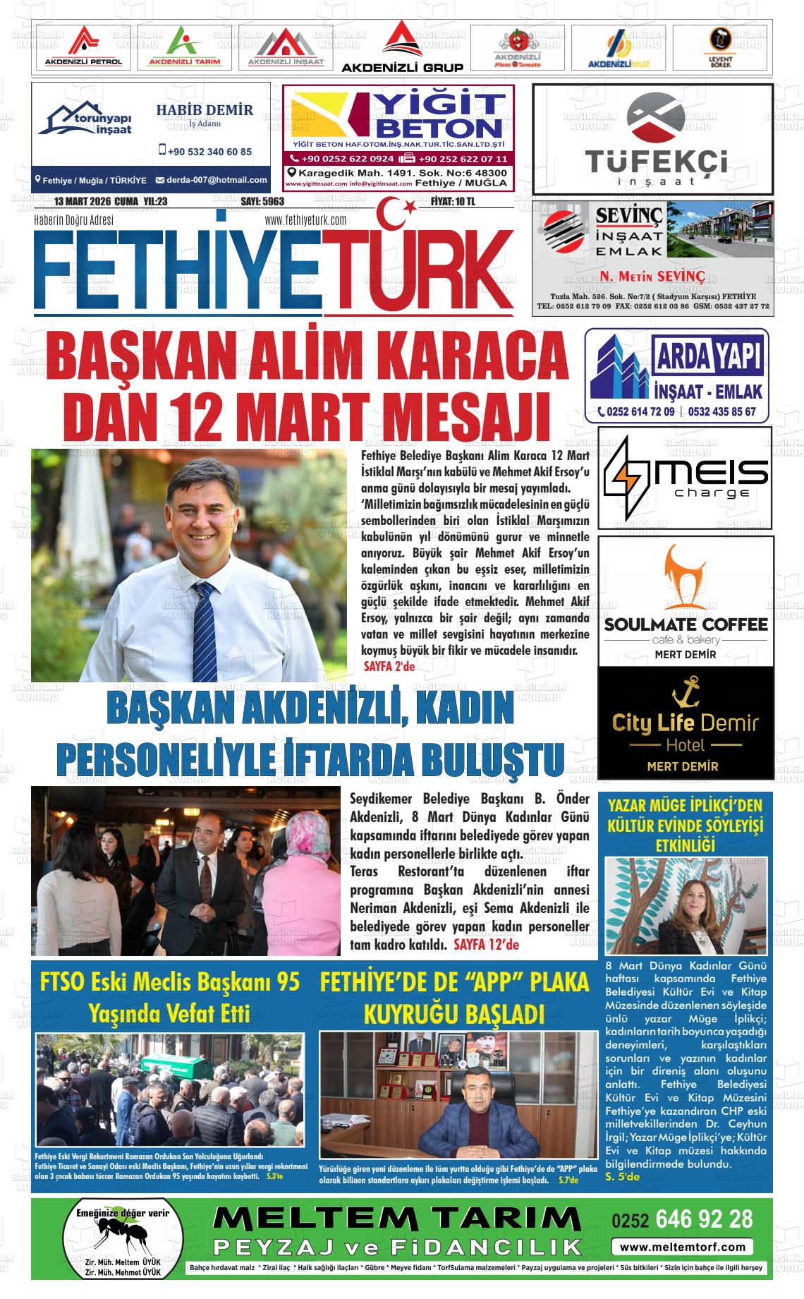Mugla Gozdefethiye 13.03.2026