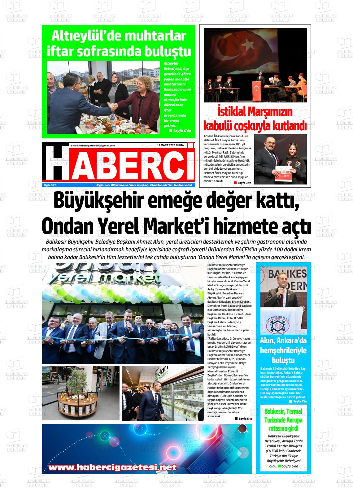 Mersin Haberci 13.03.2026