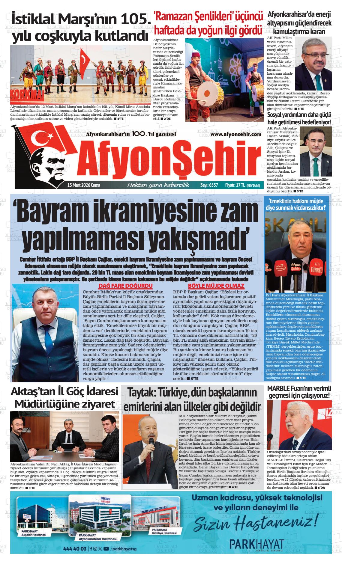 Afyonkarahisar Hisar 13.03.2026