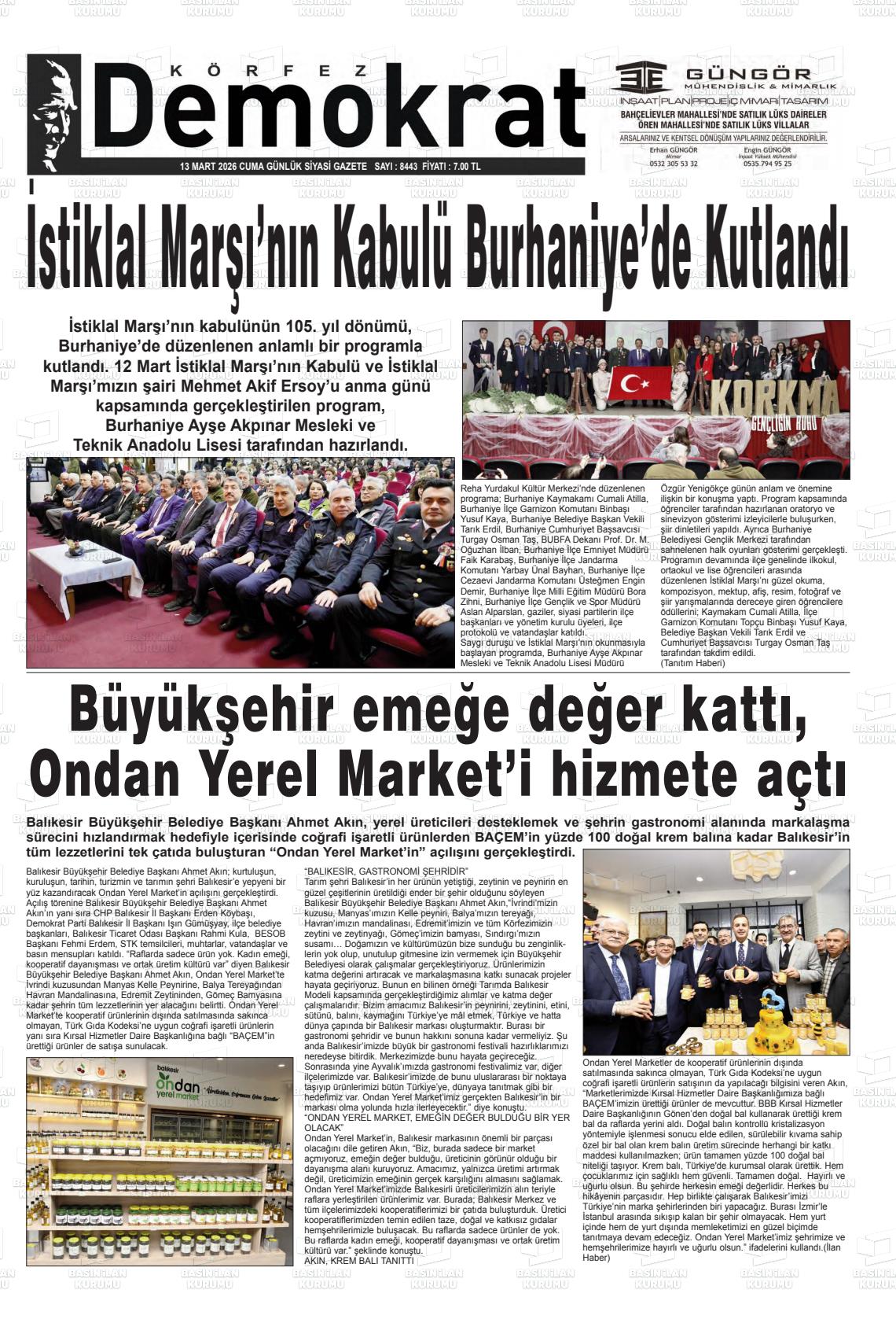 Balikesir Korfezdemokrat 13.03.2026