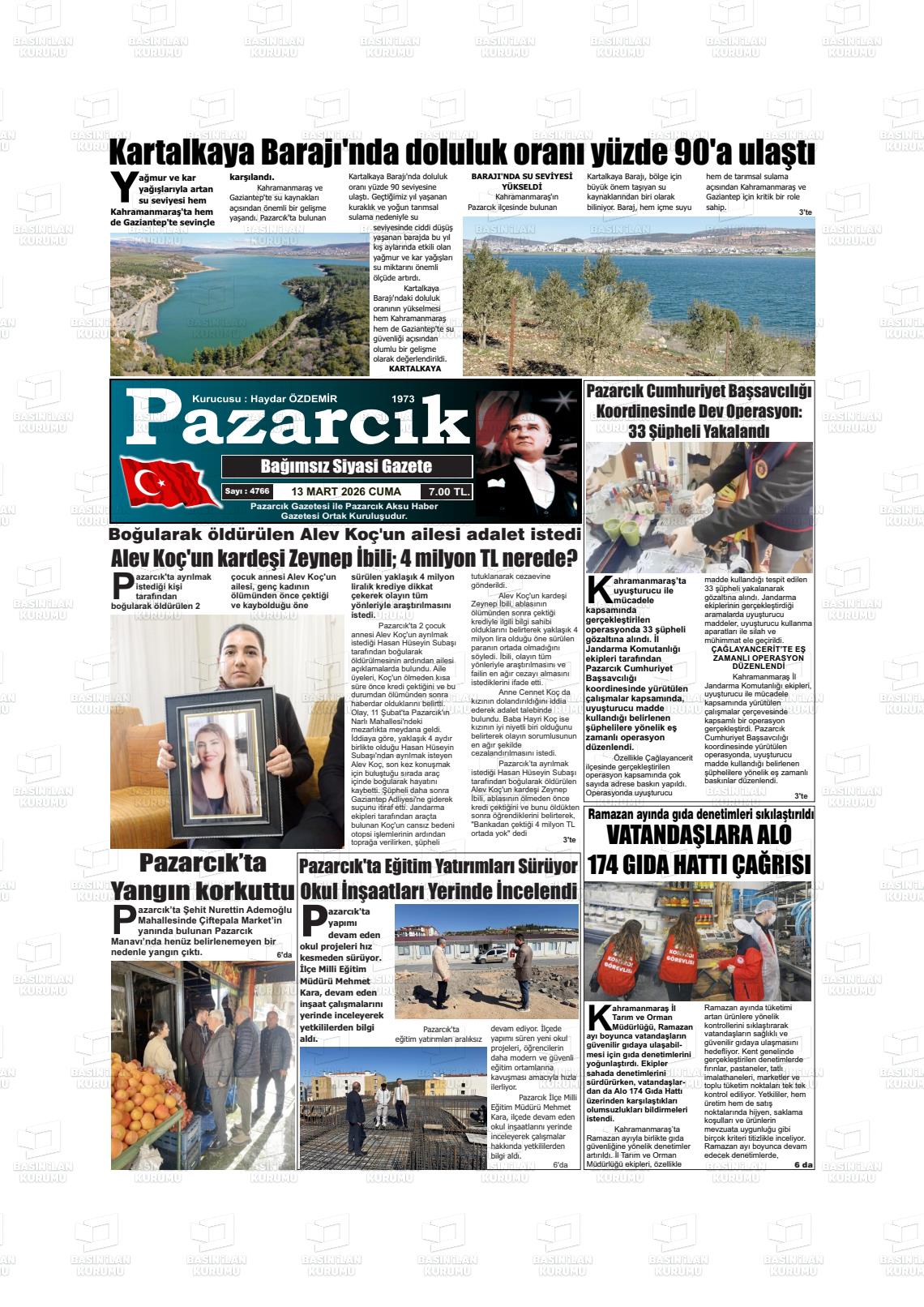 Kahramanmaras Pazarcik 13.03.2026