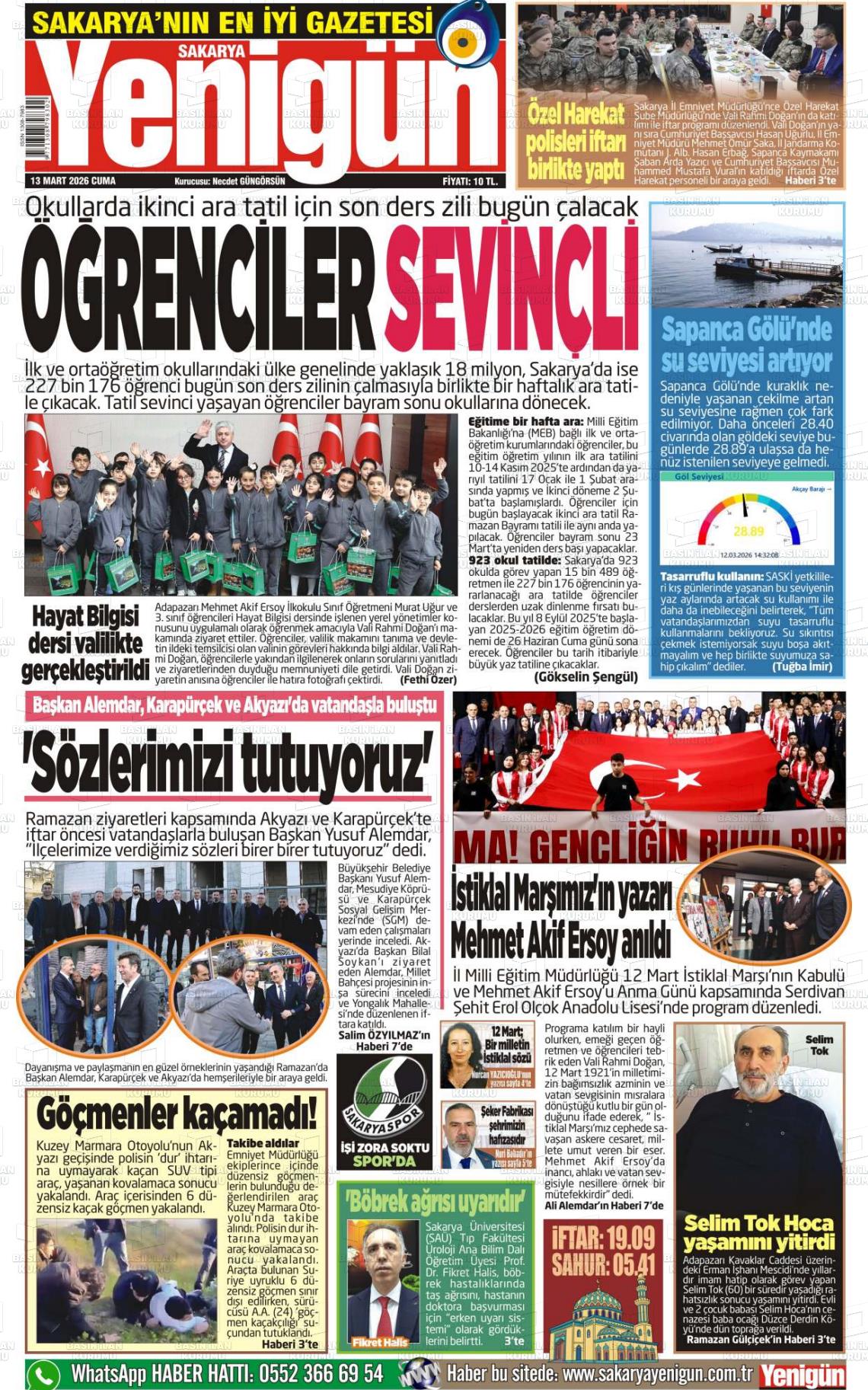 Sakarya Yenigun 13.03.2026