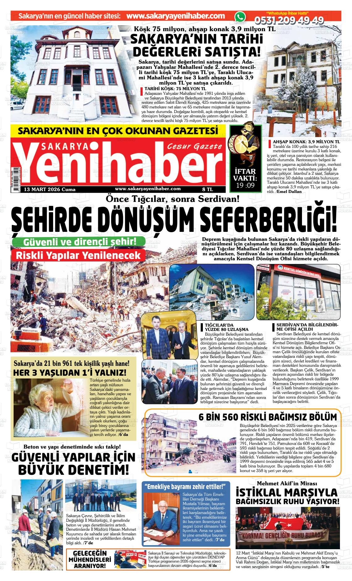 Sakarya Yenihaber 13.03.2026