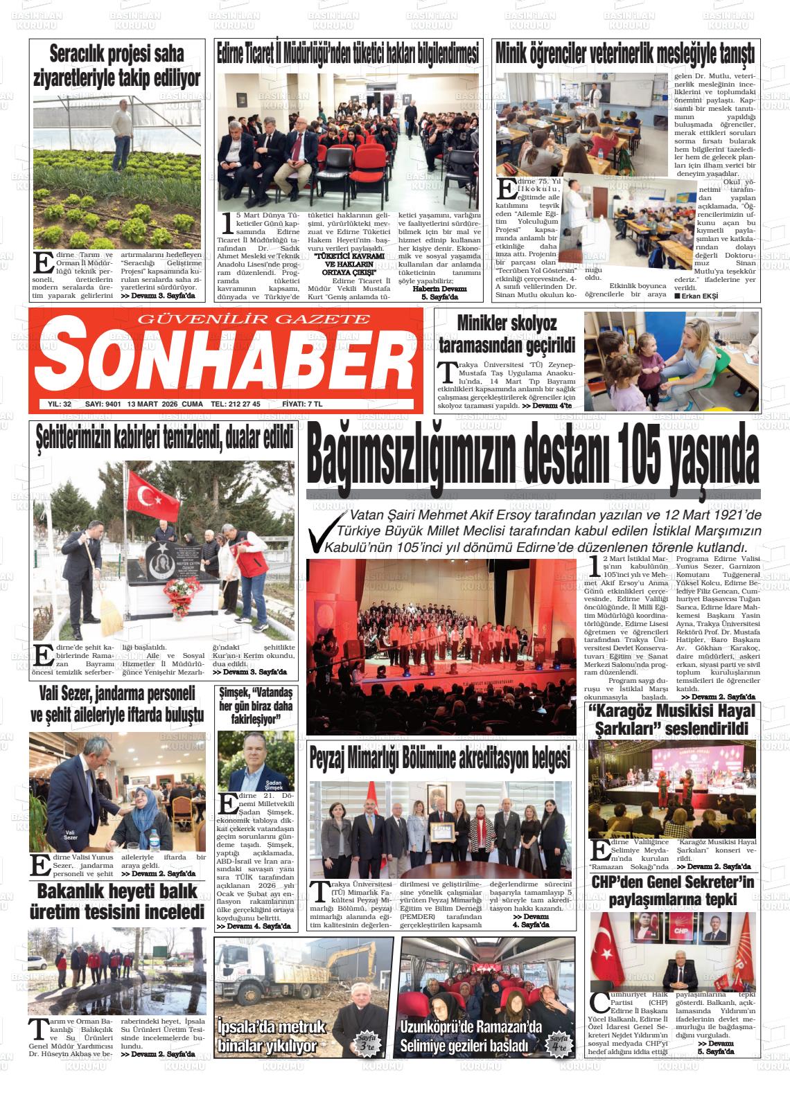 Eskisehir Sonhaber 13.03.2026