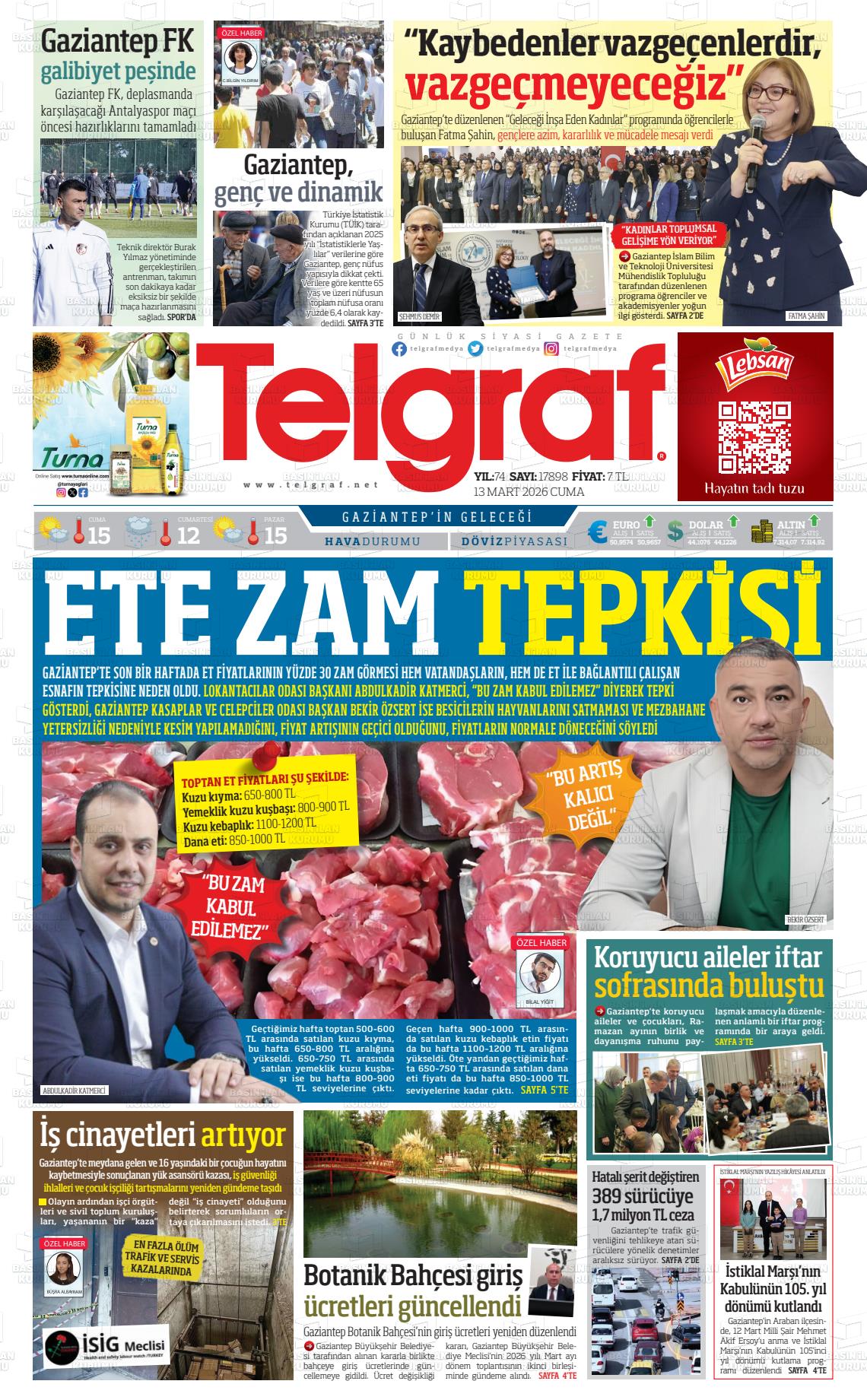 Gaziantep Telgraf 13.03.2026
