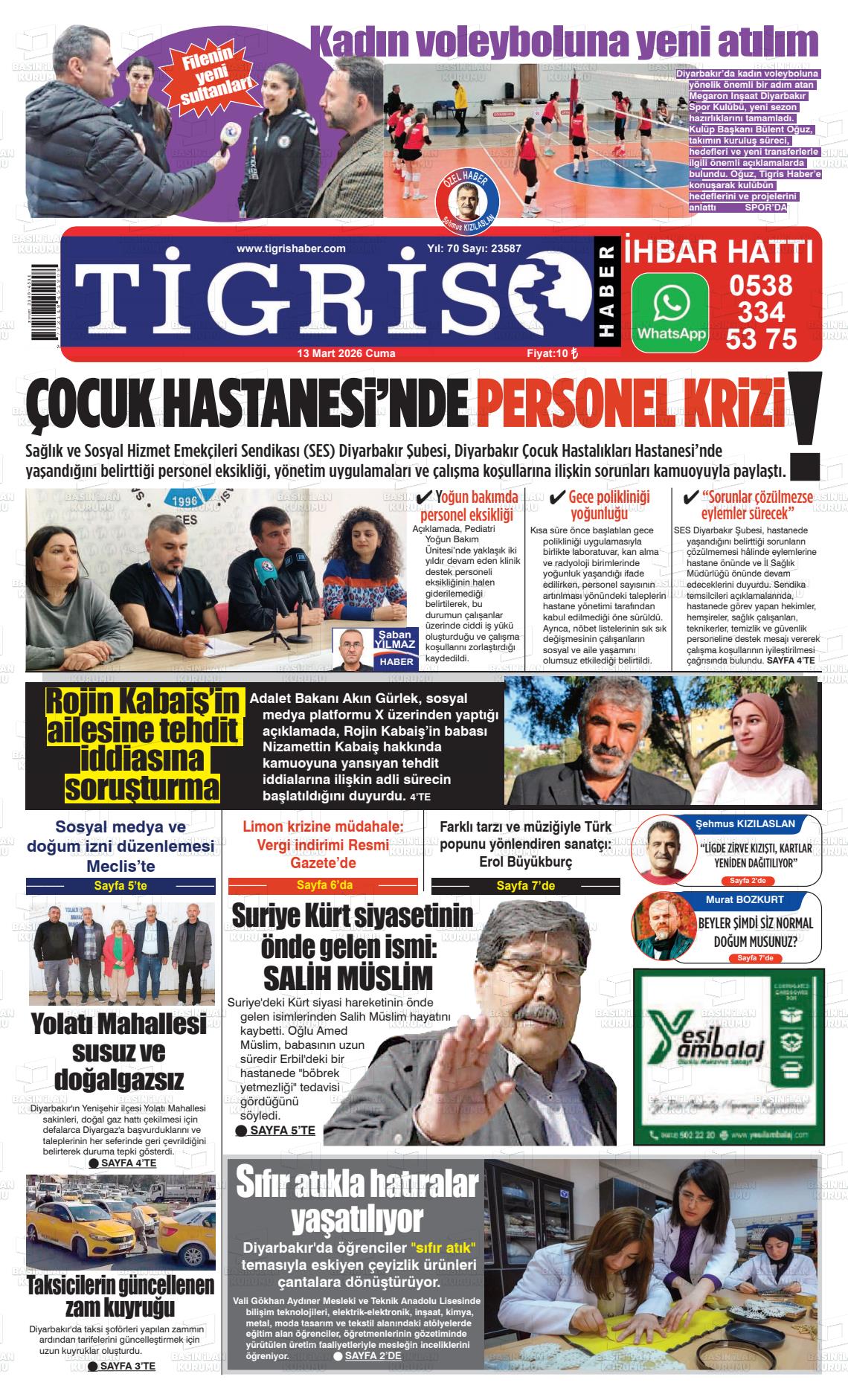 Diyarbakir Tirgis 13.03.2026