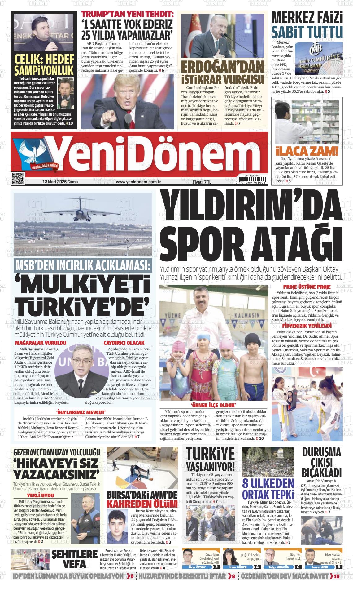 Bursa Yenidonem 13.03.2026