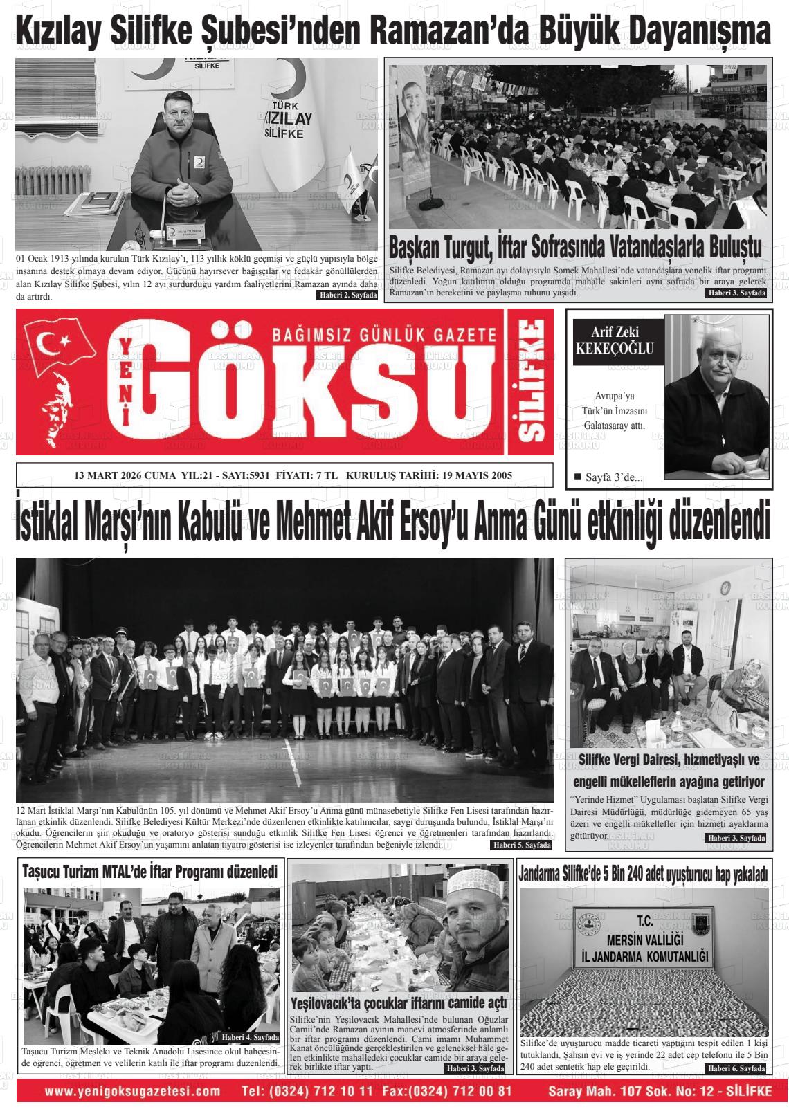 Mersin Yenigoksu 13.03.2026