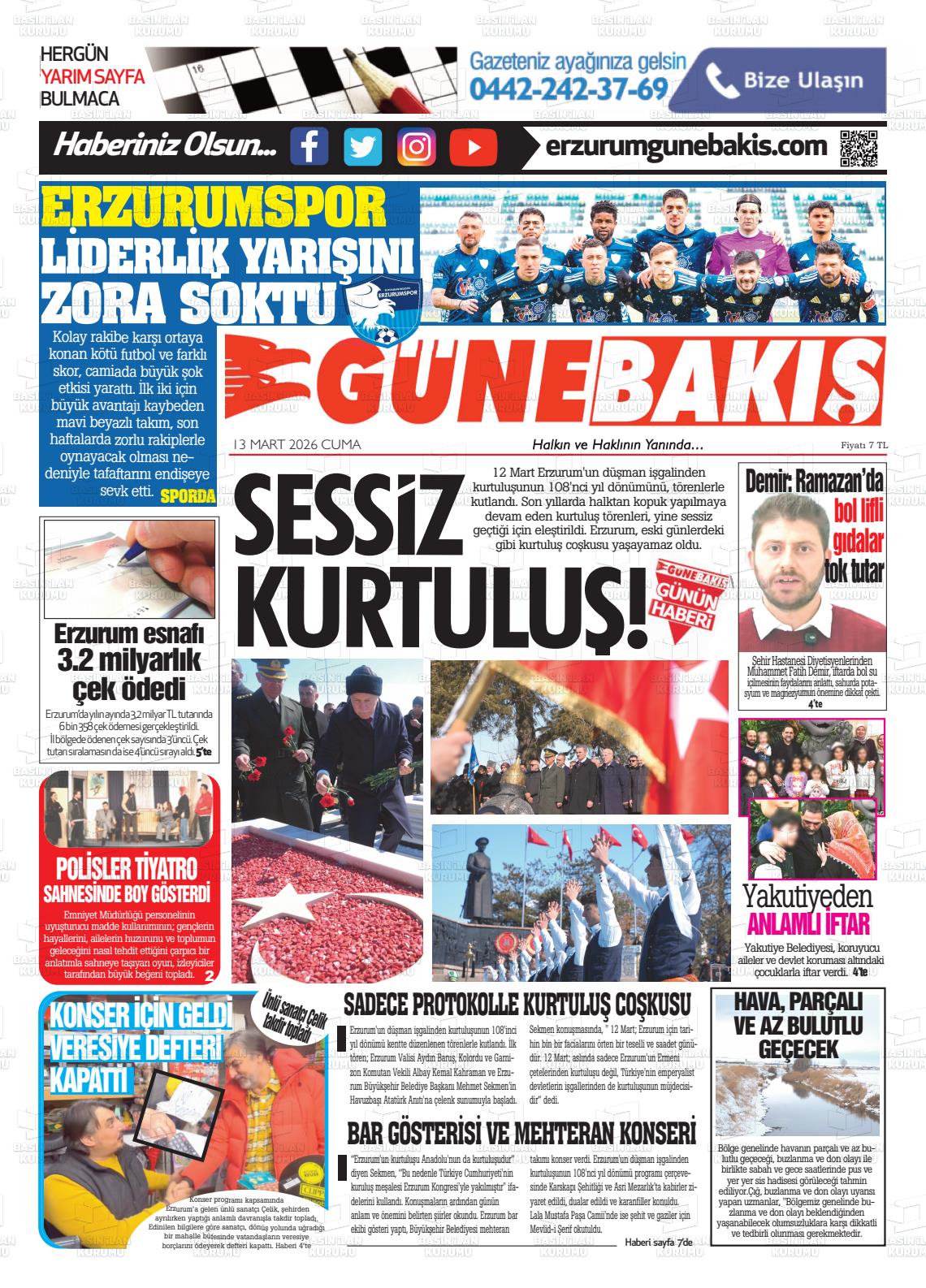 Erzurum Yenikusak 13.03.2026