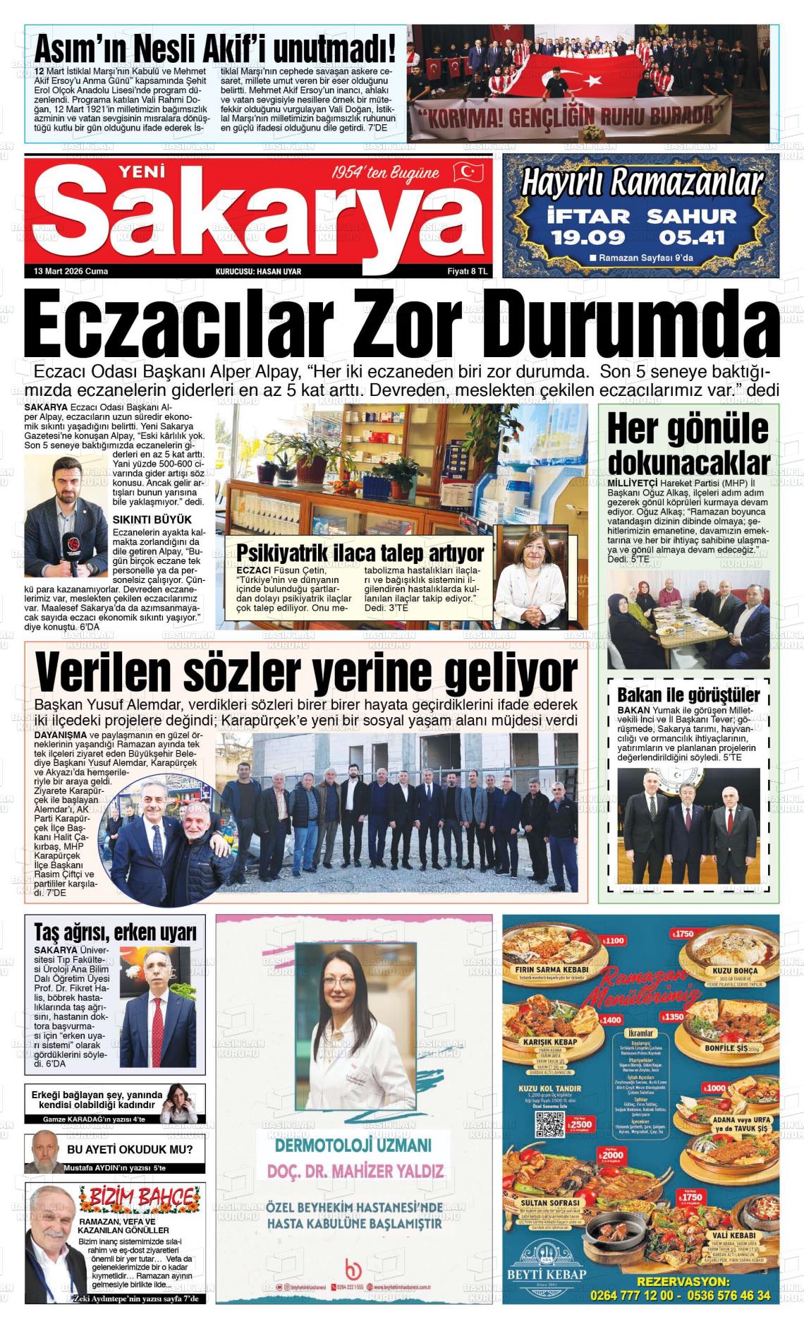 Sakarya Yeni 13.03.2026