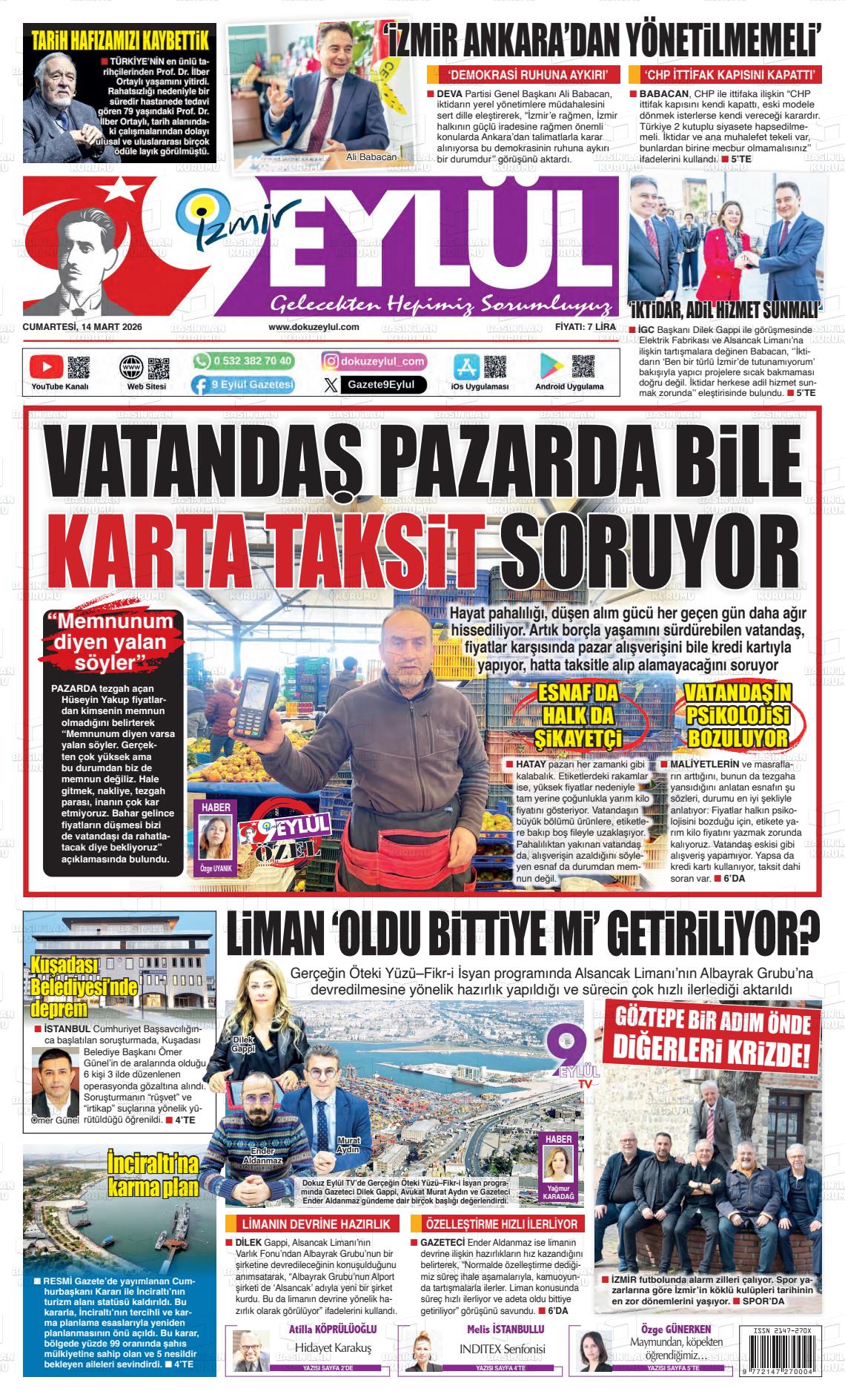 Izmir 9 Eylul 14.03.2026