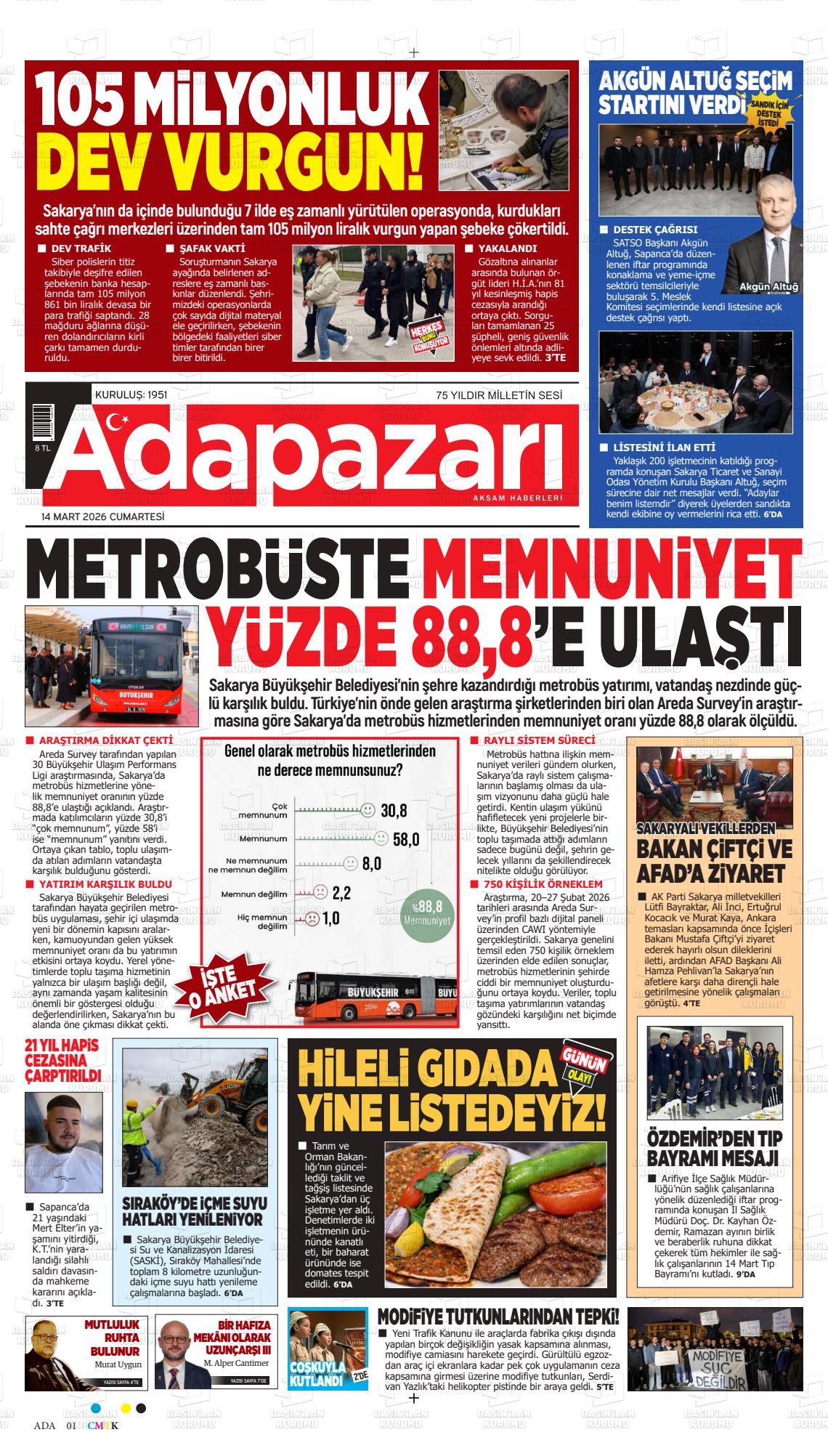 Sakarya Adapazariaksamhaberleri 14.03.2026
