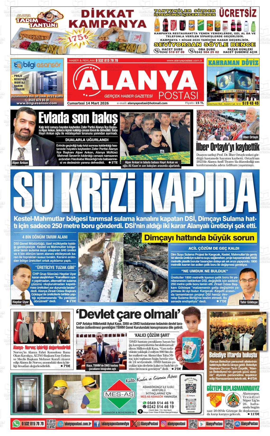 Antalya Alanyapostasi 14.03.2026