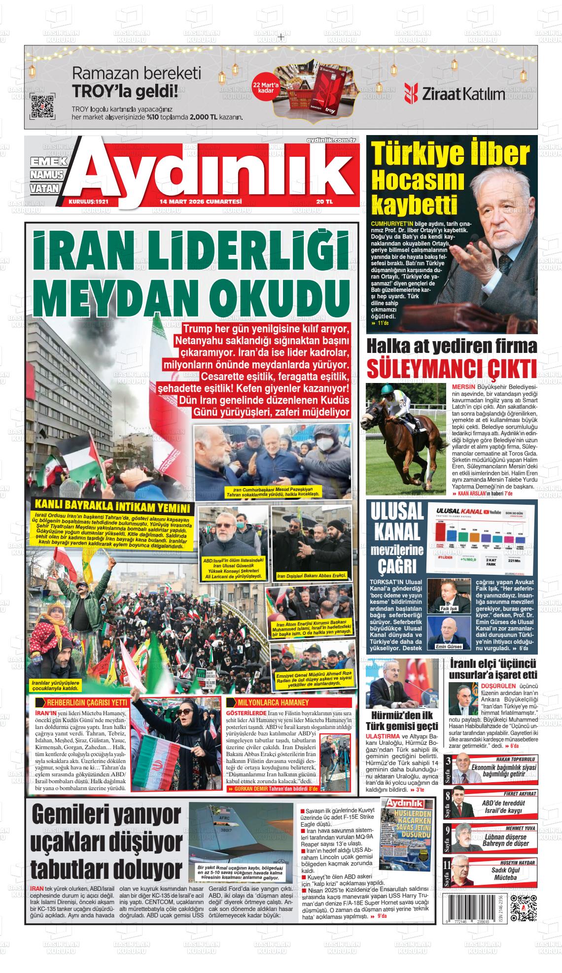 Istanbul Aydinlikvatanemeknamus 14.03.2026