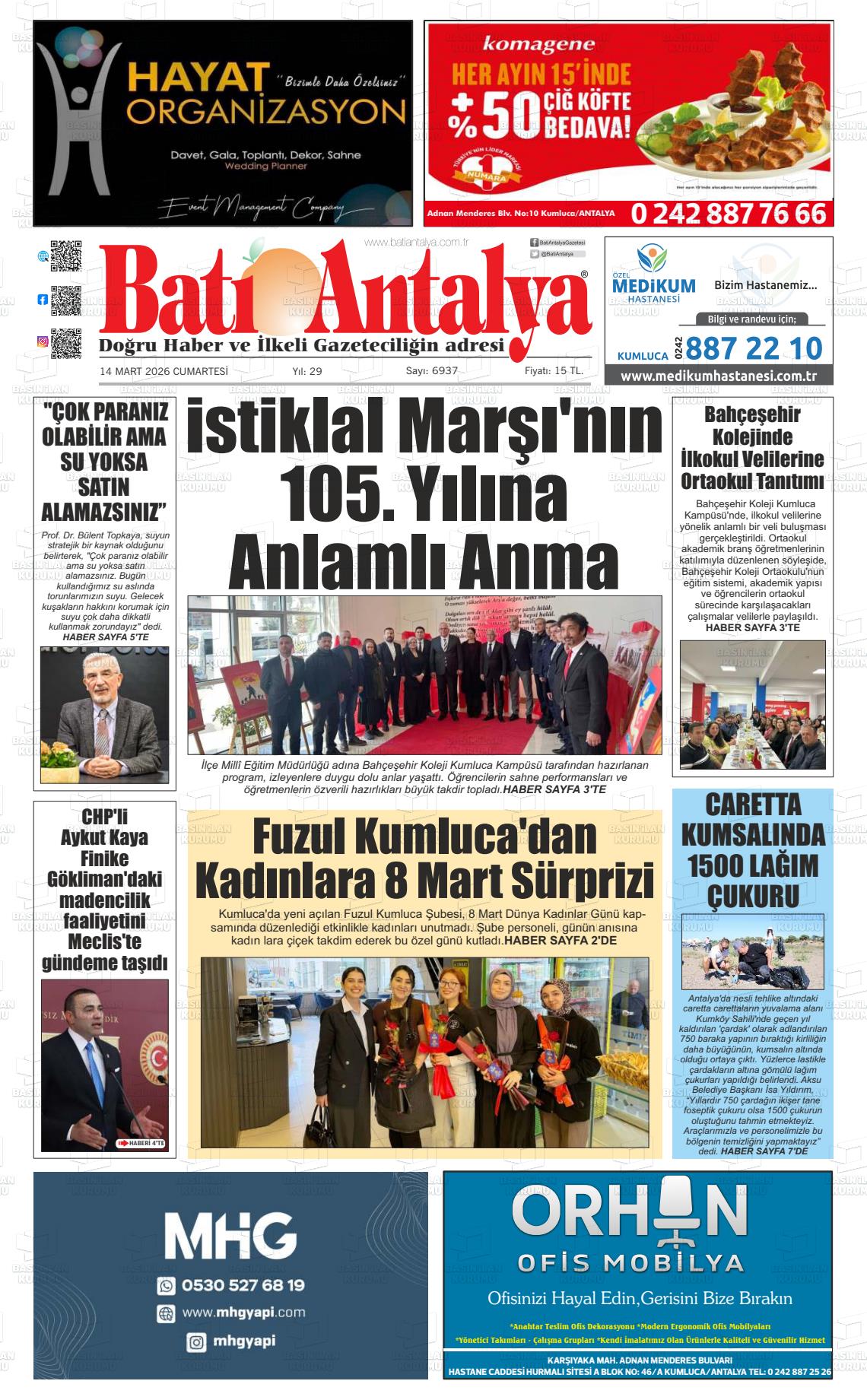 Antalya Bati 14.03.2026