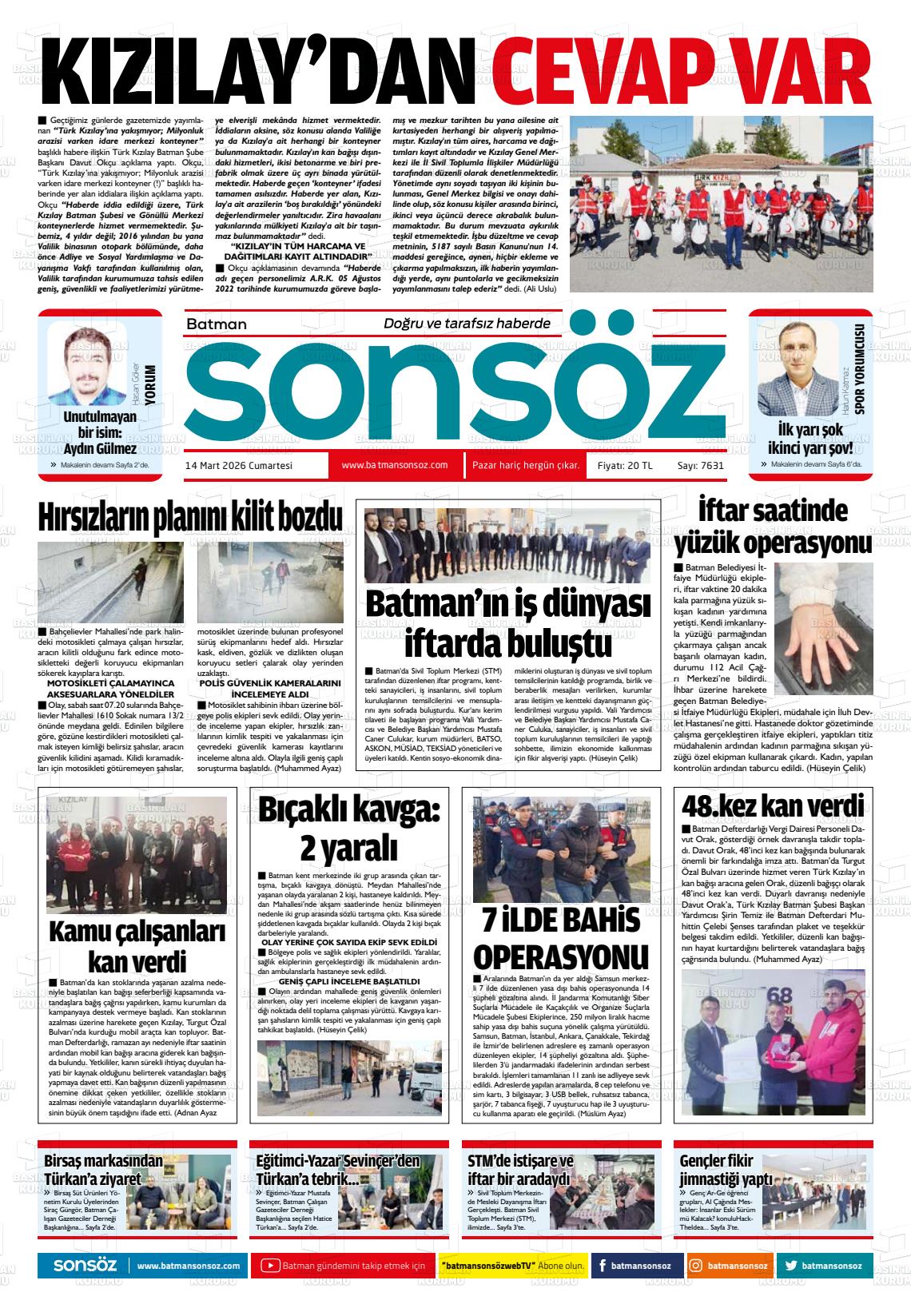 Batman Sonsoz 14.03.2026