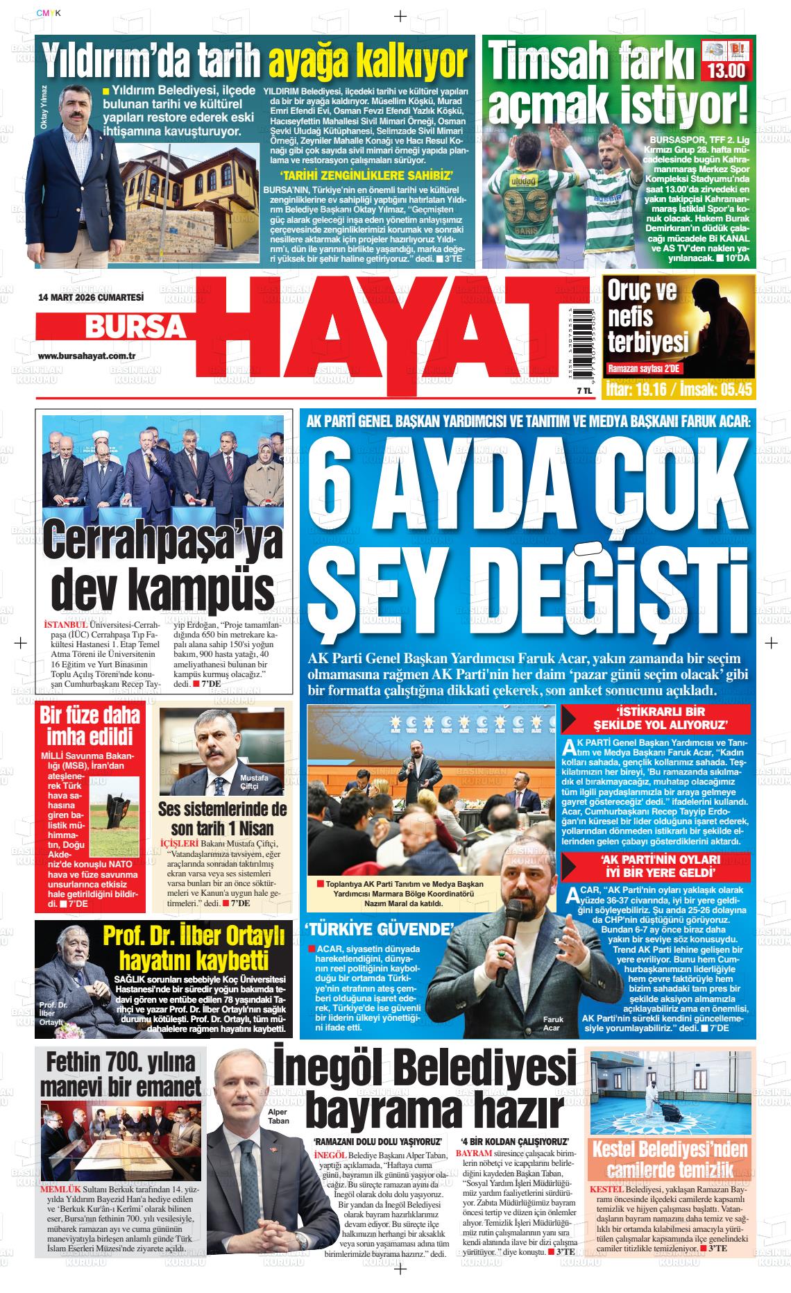 Bursa Hayat 14.03.2026