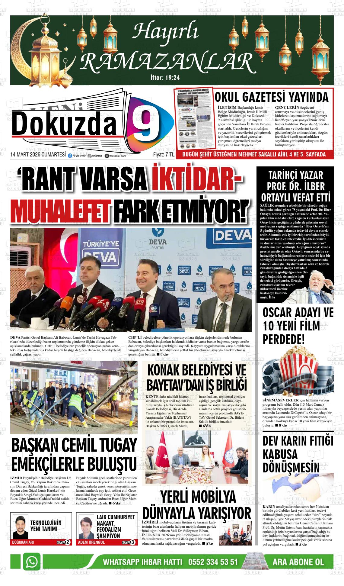 Izmir Buyuktorbali 14.03.2026
