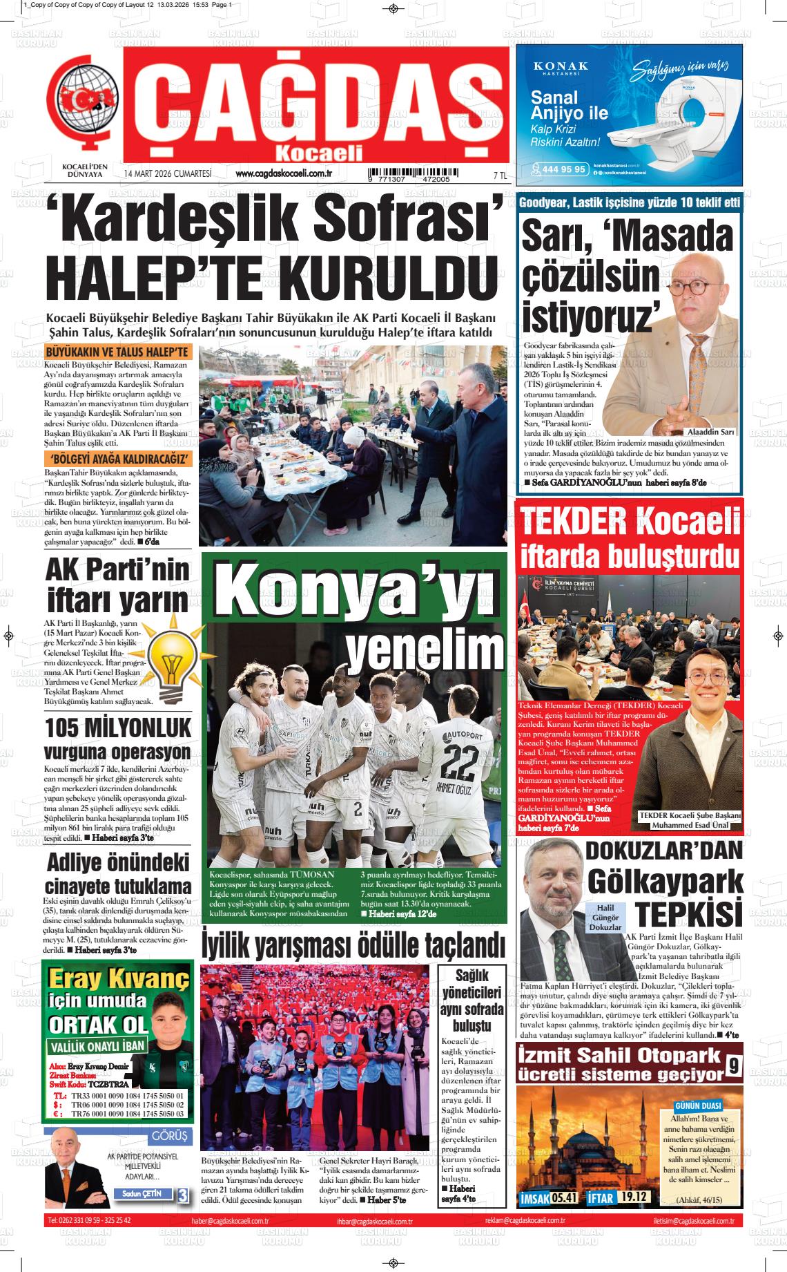 Kocaeli Cagdas 14.03.2026