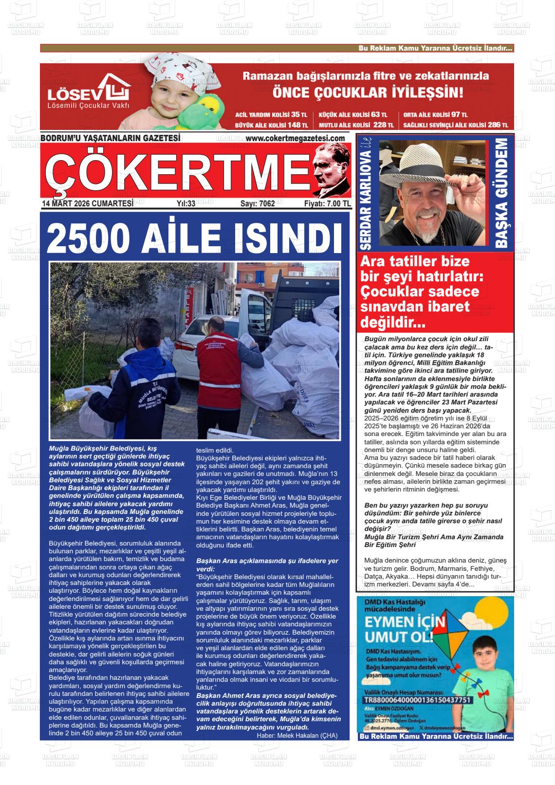 Mugla Cokertme 14.03.2026