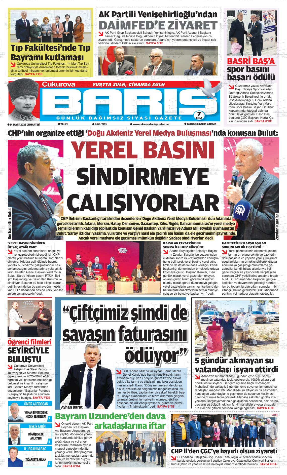 Adana Cukurovabaris 14.03.2026