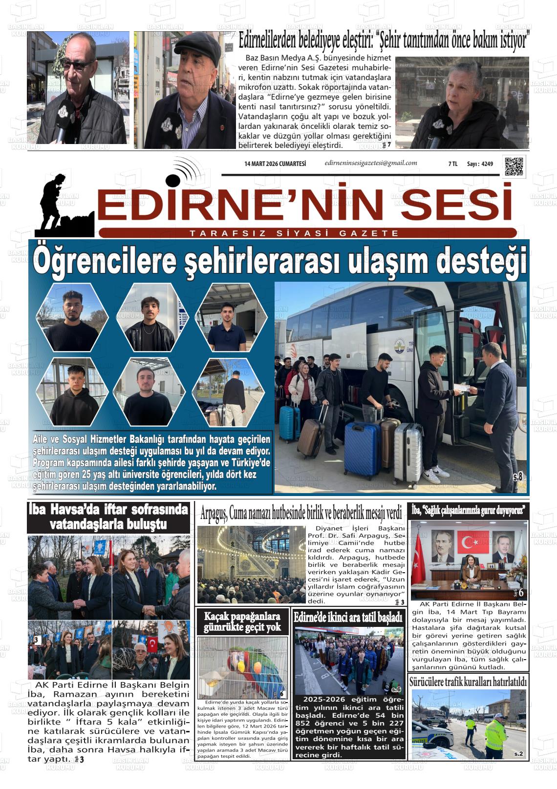 Edirne Star 14.03.2026