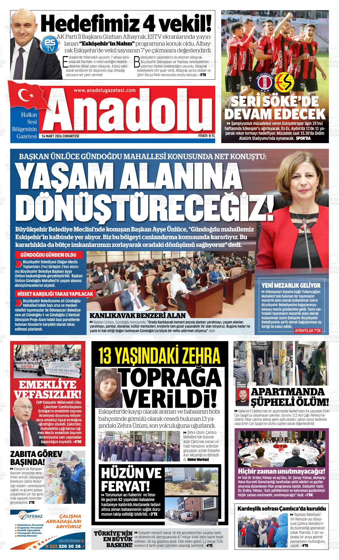 Eskisehir Anadolu 14.03.2026