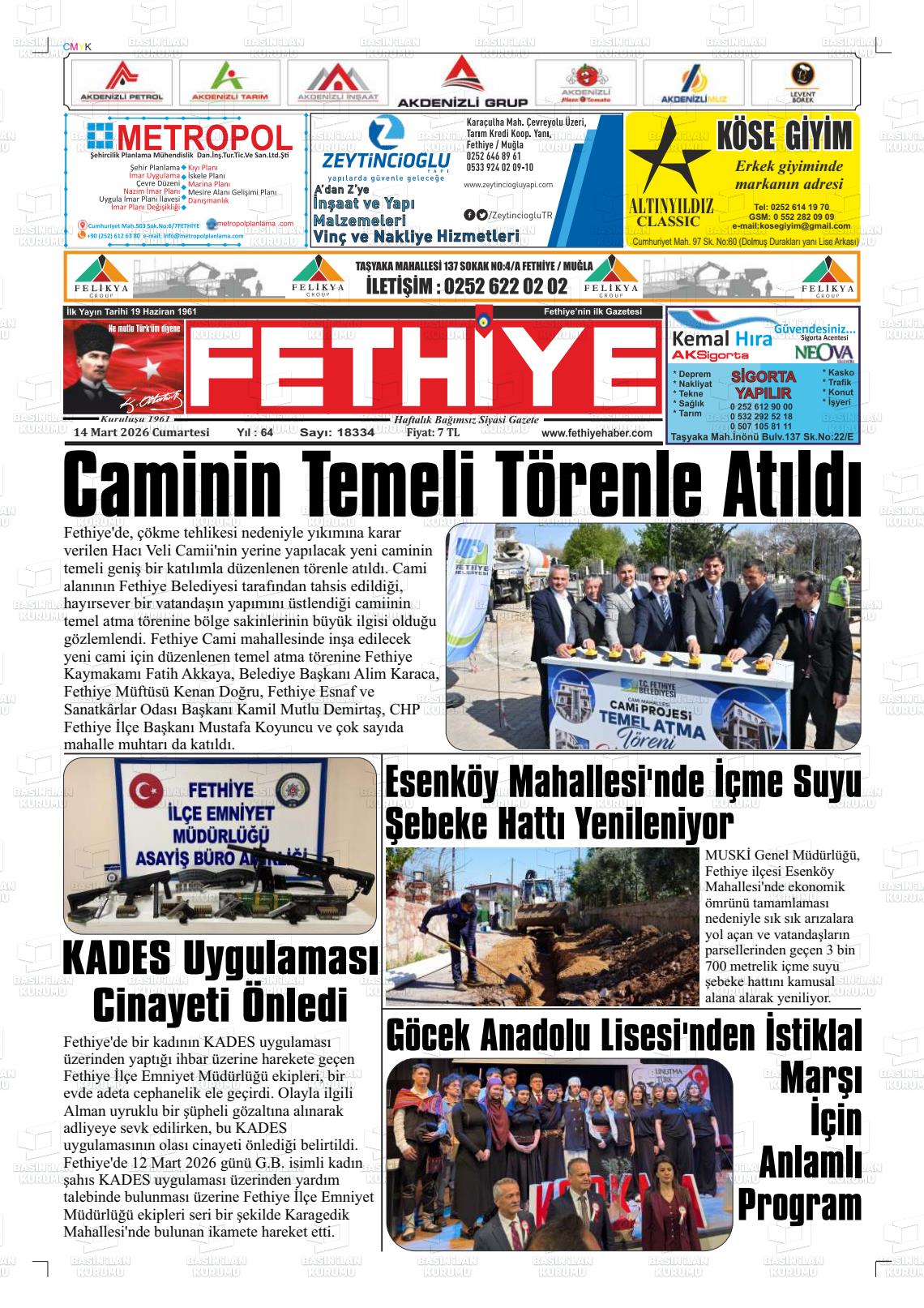 Mugla Fethiye 14.03.2026