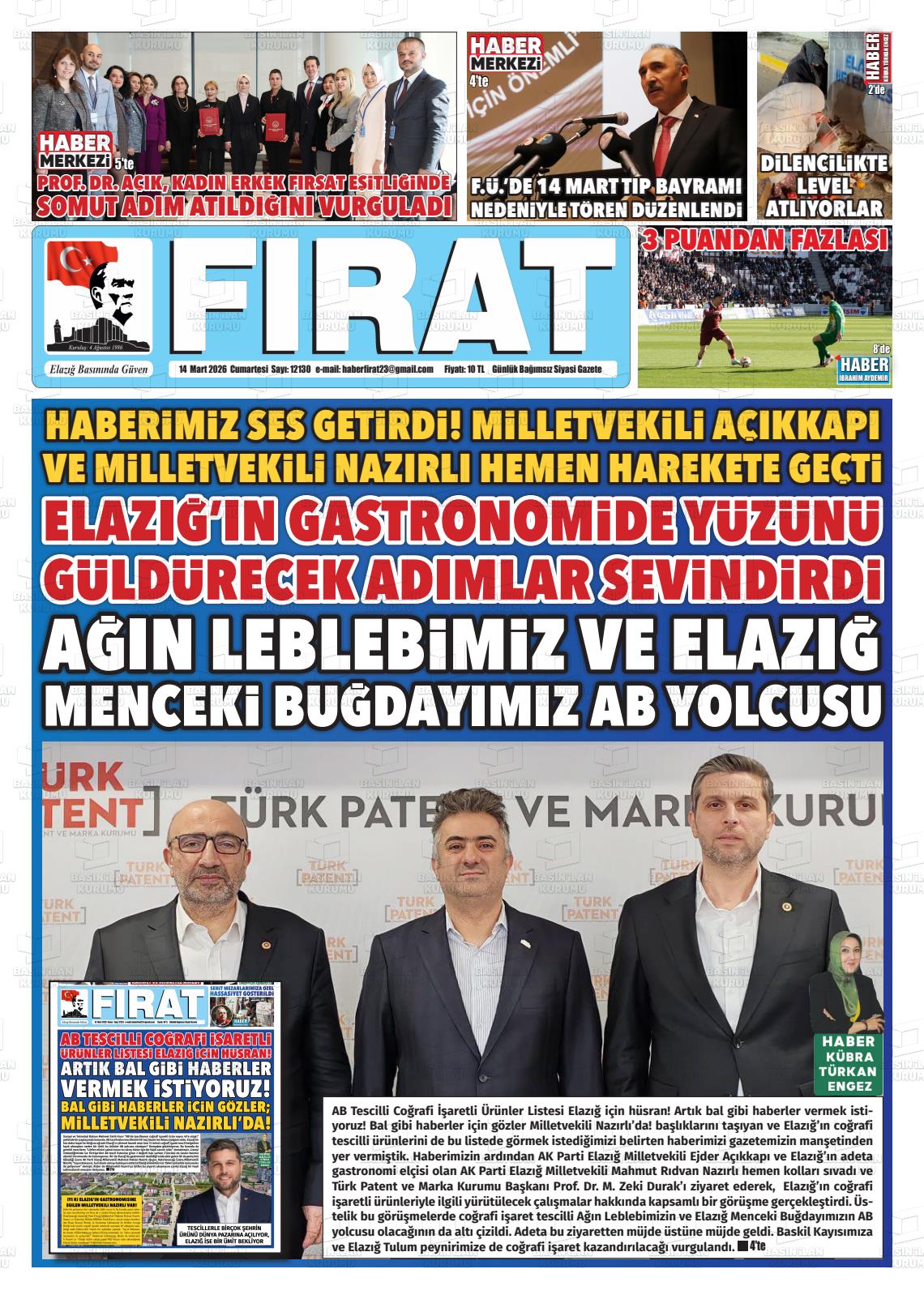 Elazig Firatgazetesi 14.03.2026