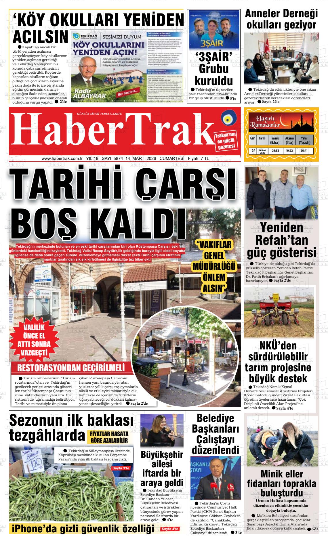 Tekirdag Habertrak 14.03.2026