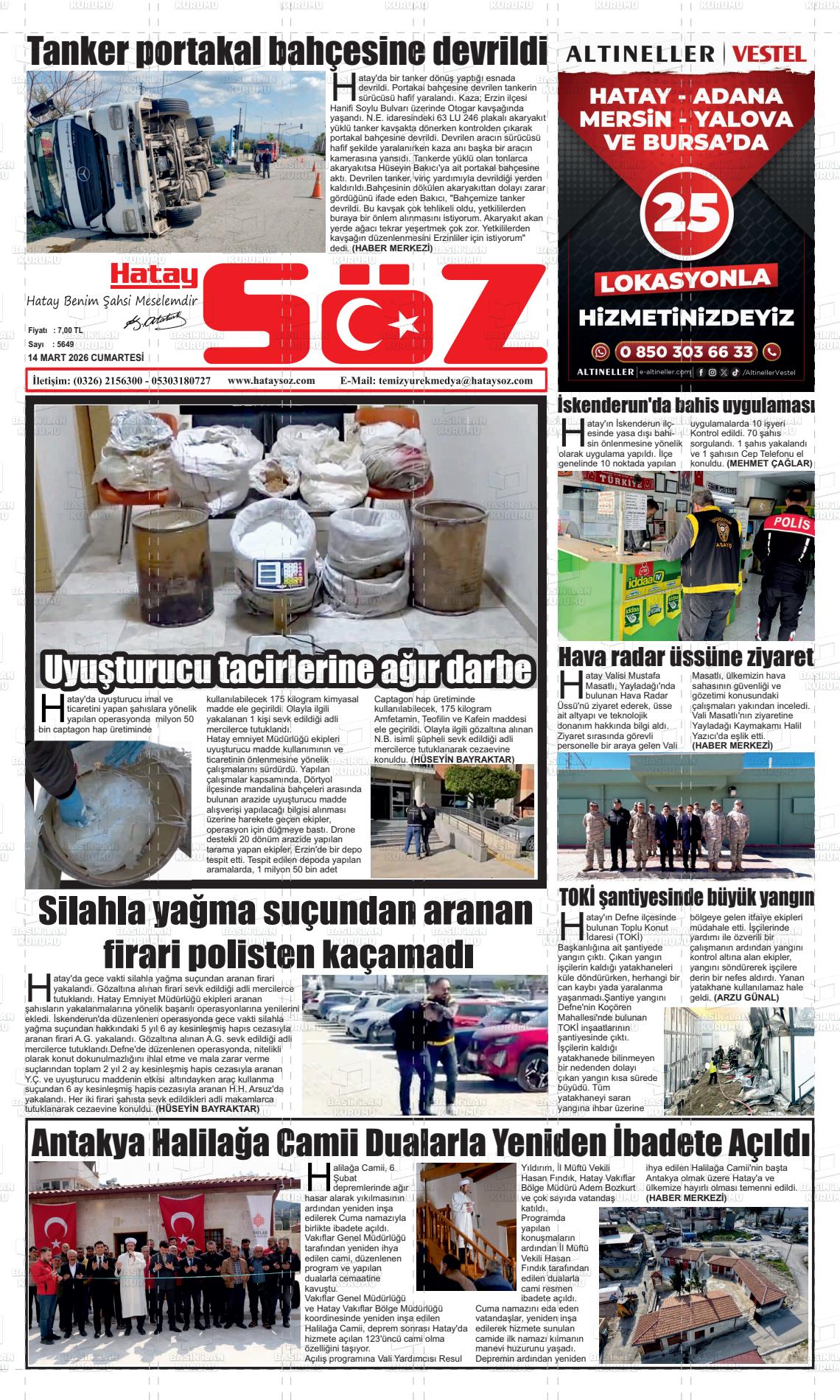 Hatay Soz 14.03.2026
