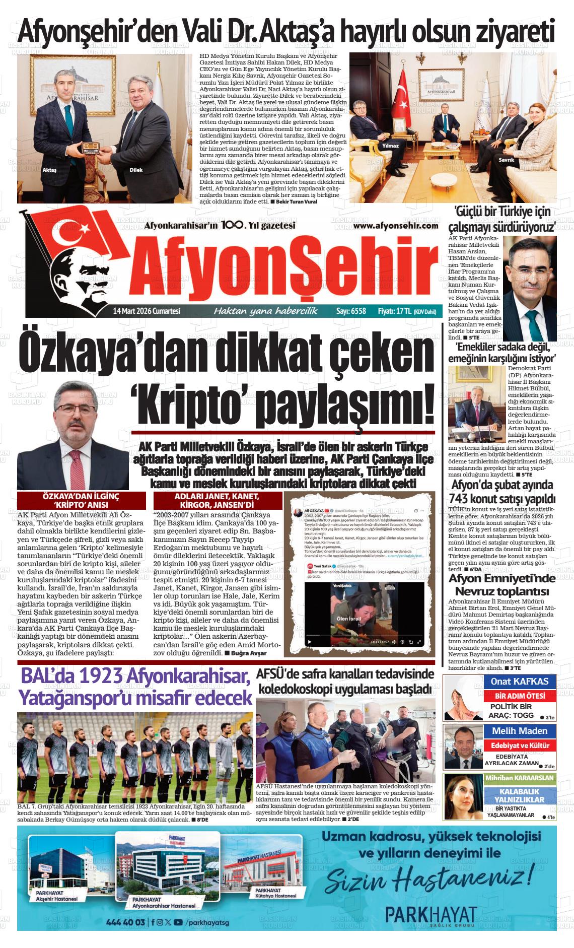 Afyonkarahisar Hisar 14.03.2026