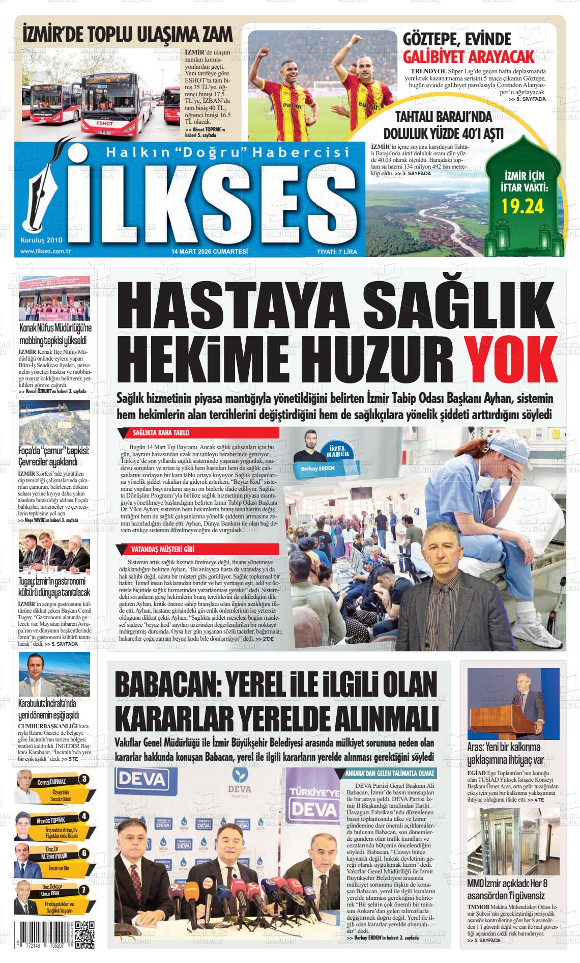 Izmir Ilkses 14.03.2026
