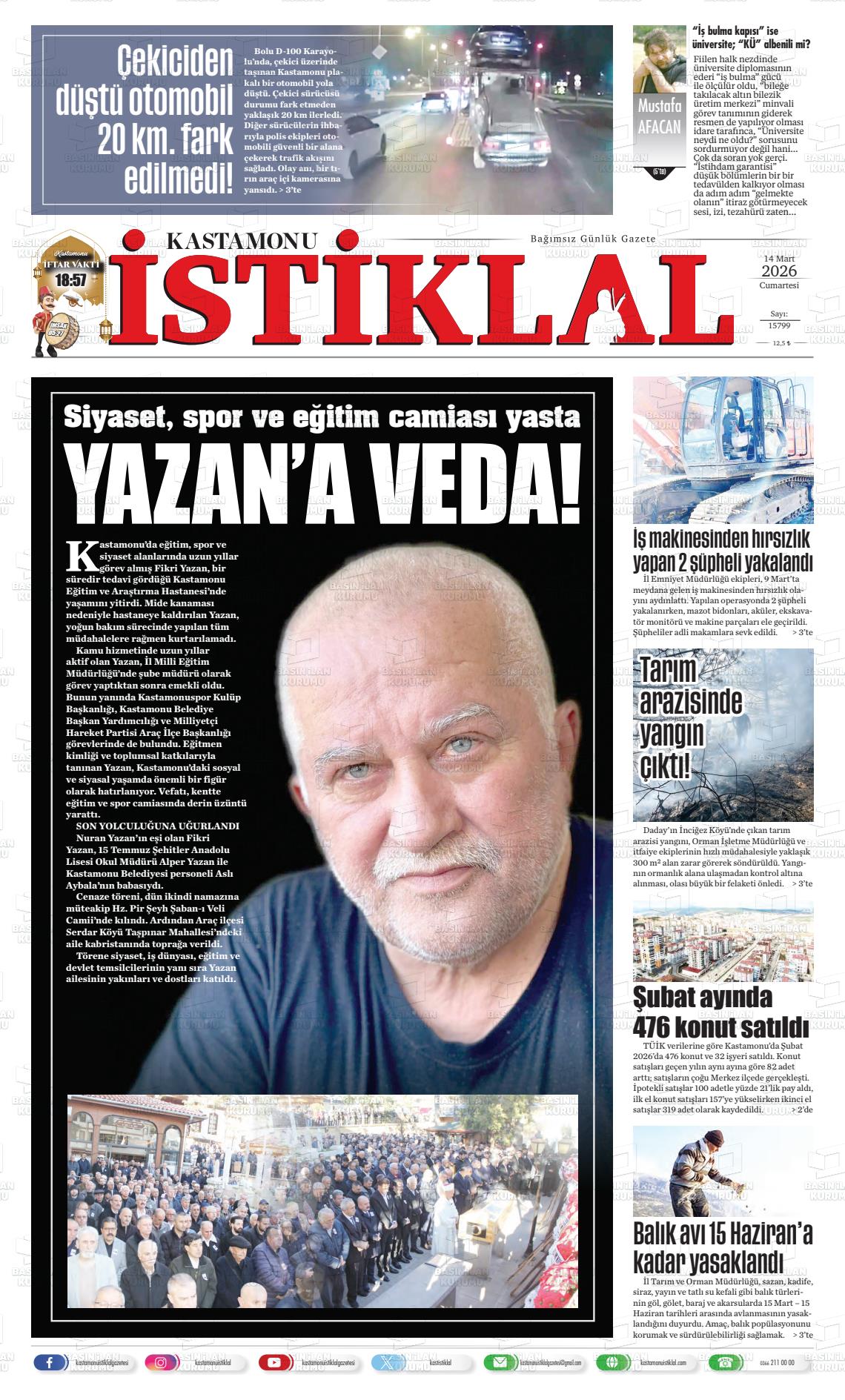 Kastamonu 14.03.2026