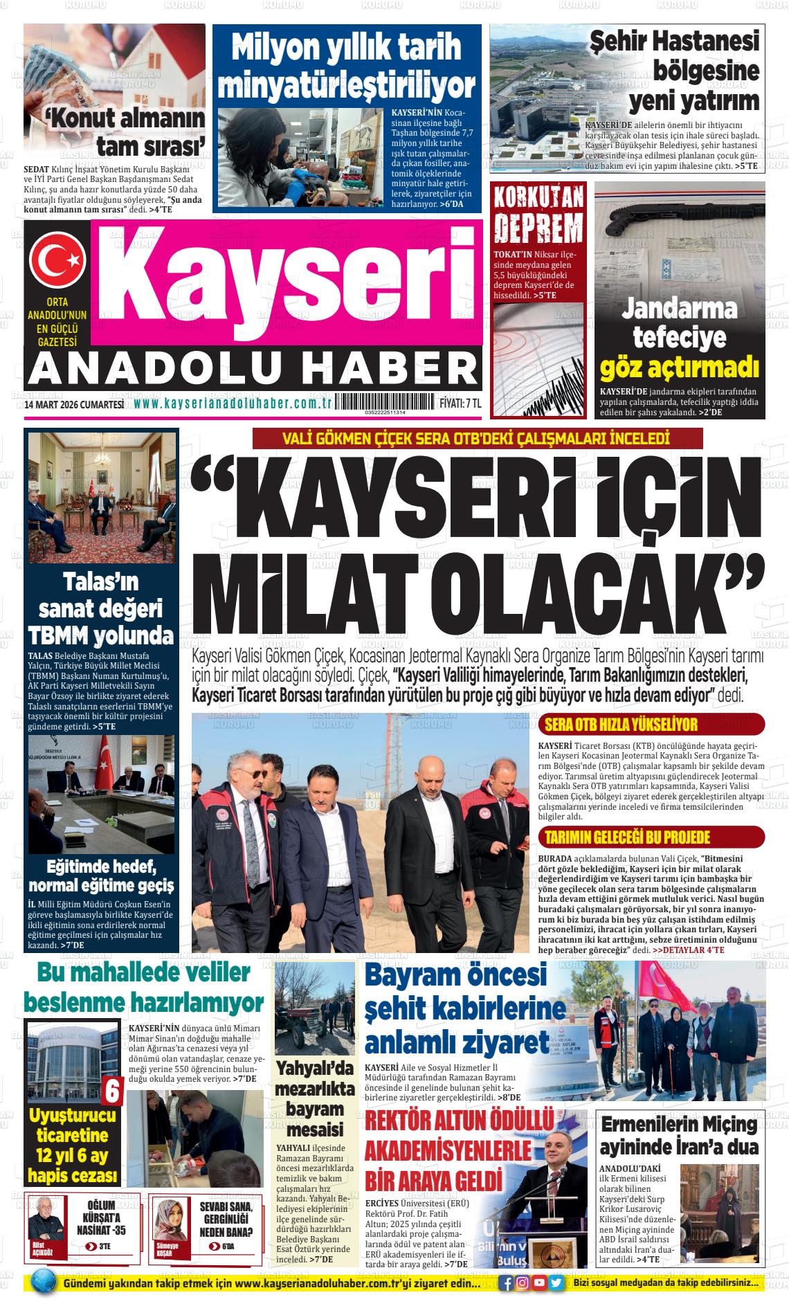 Kayseri Anadoluhaber 14.03.2026
