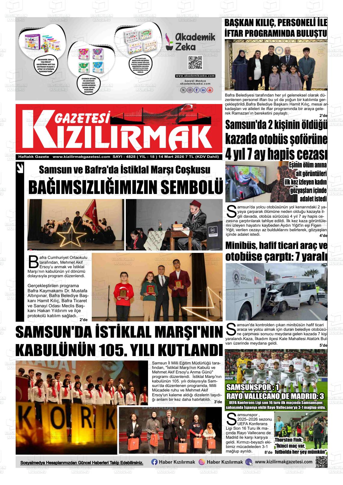 Samsun Kizilirmak 14.03.2026