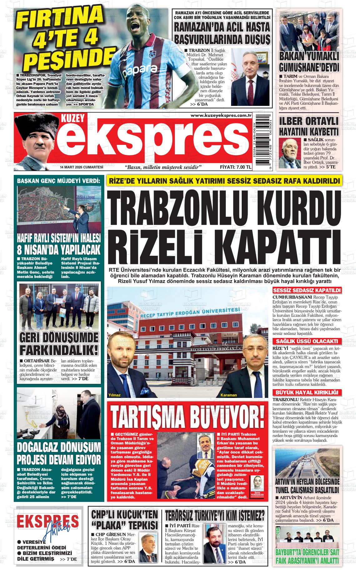 Trabzon Kuzeyekspres 14.03.2026