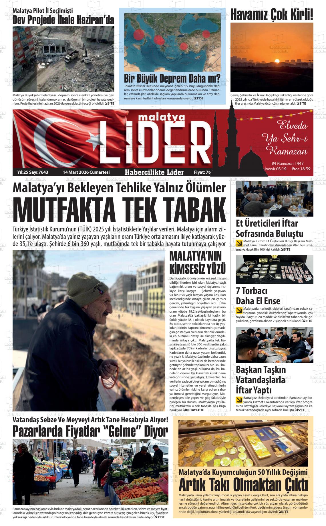 Malatya Sonsoz 14.03.2026