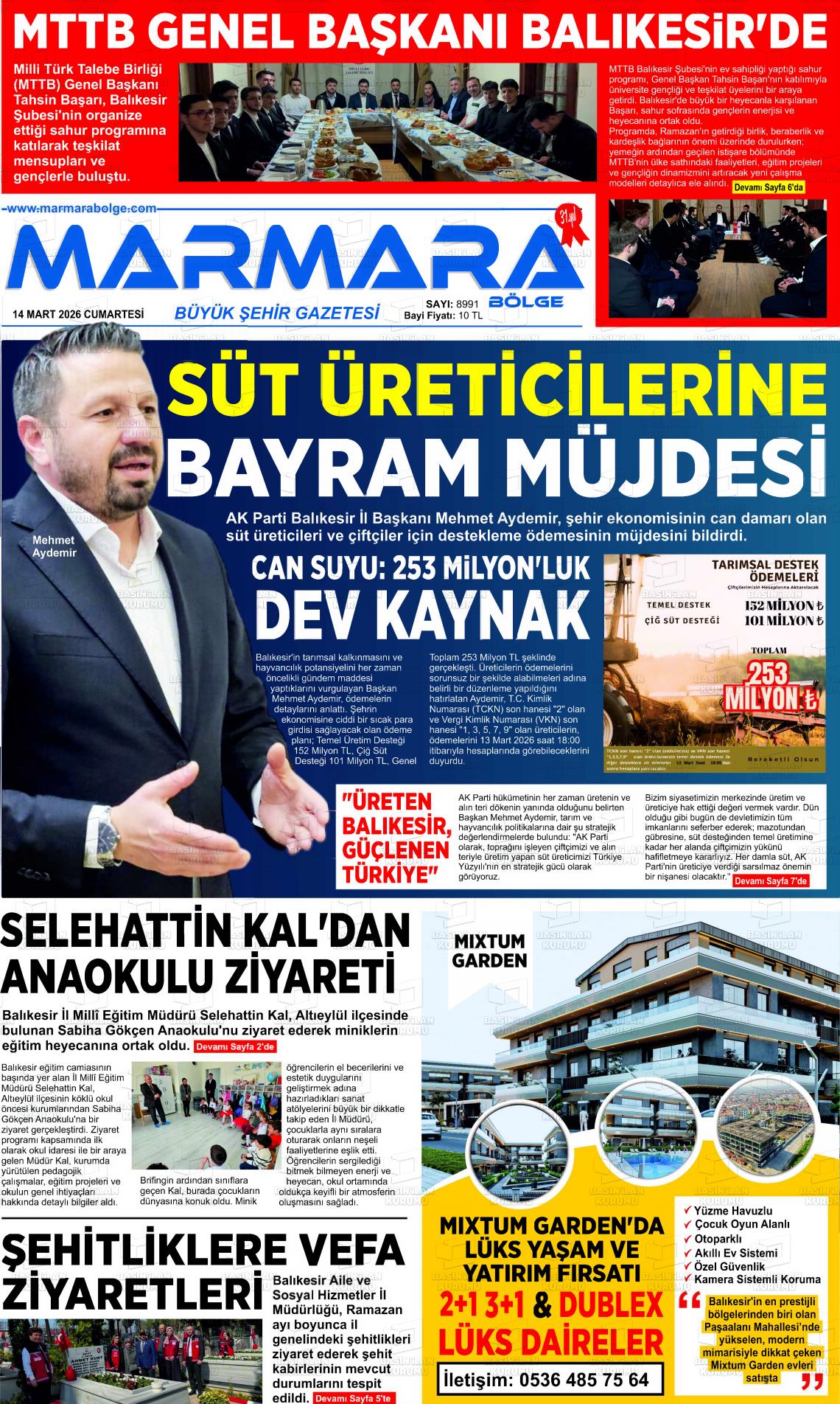Balikesir Marmarabolge 14.03.2026