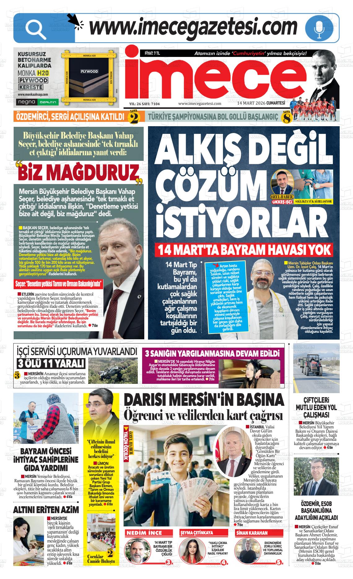 Mersin Imece 14.03.2026