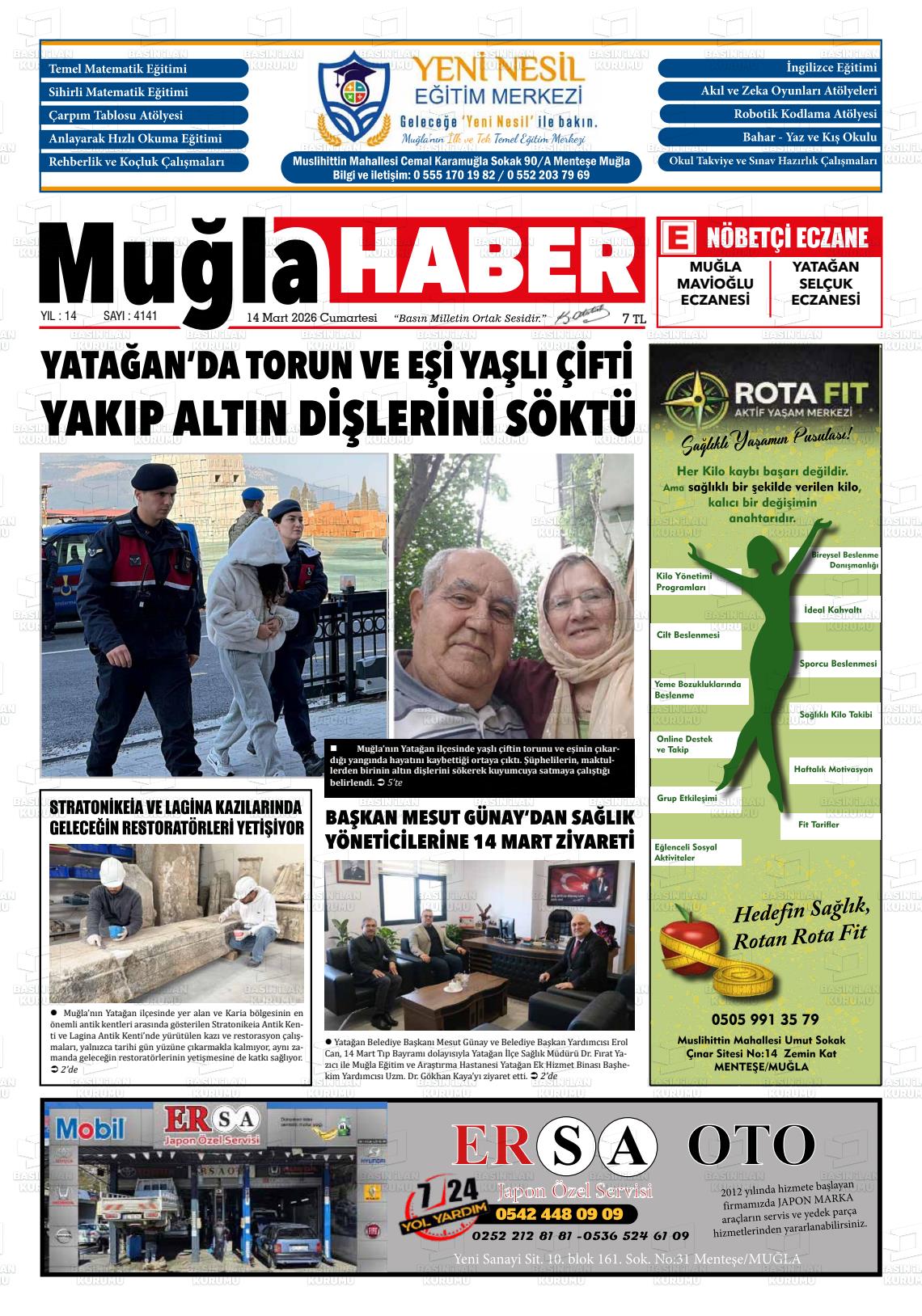 Mugla Haber 14.03.2026