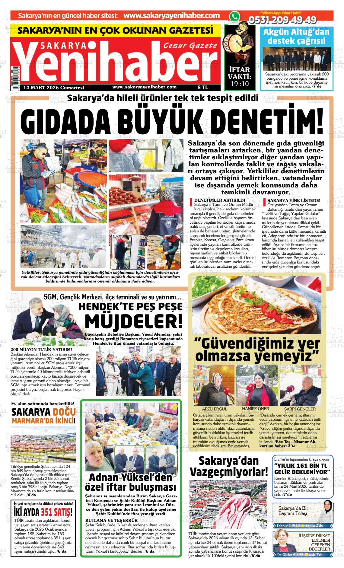 Sakarya Yenihaber 14.03.2026