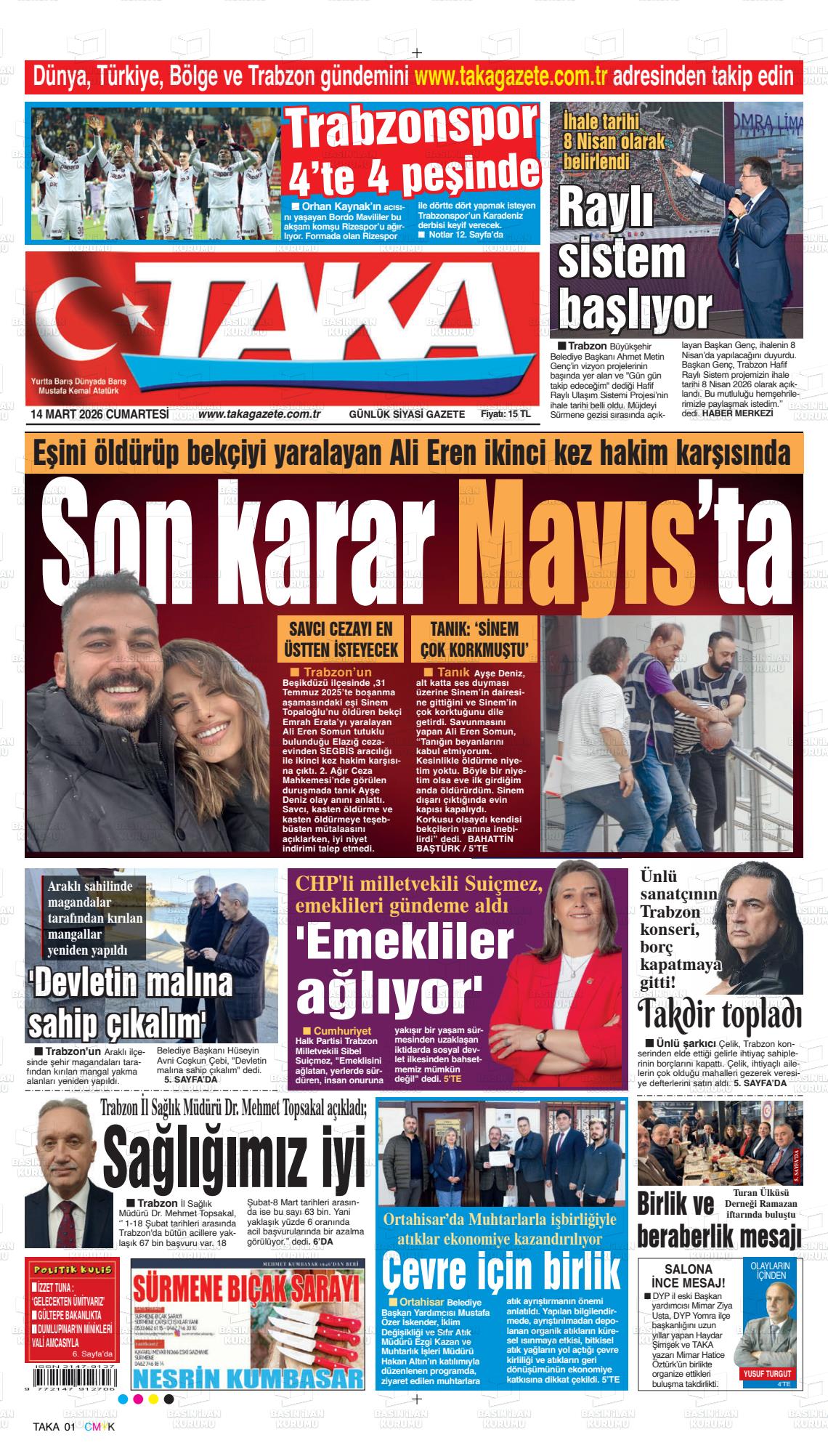 Trabzon Taka 14.03.2026