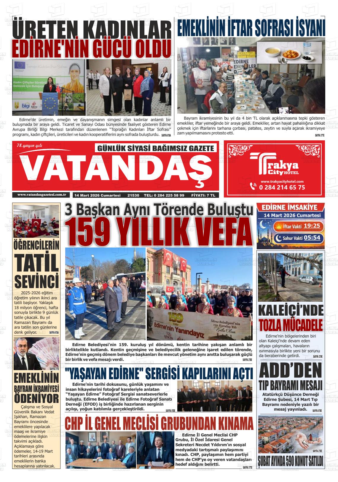 Edirne Vatandas 14.03.2026